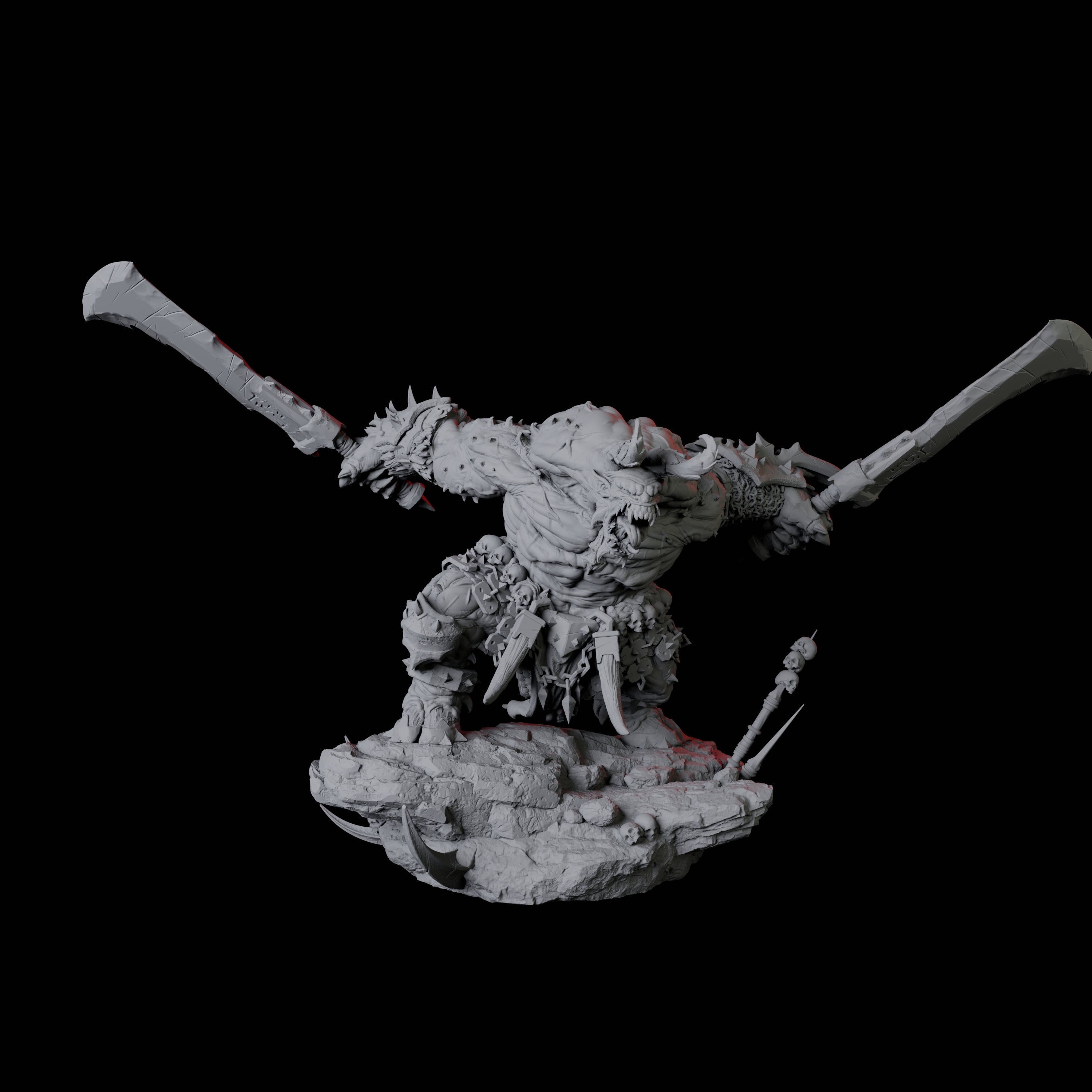 Charging Slaver Demon A Miniature for Dungeons and Dragons, Pathfinder or other TTRPGs