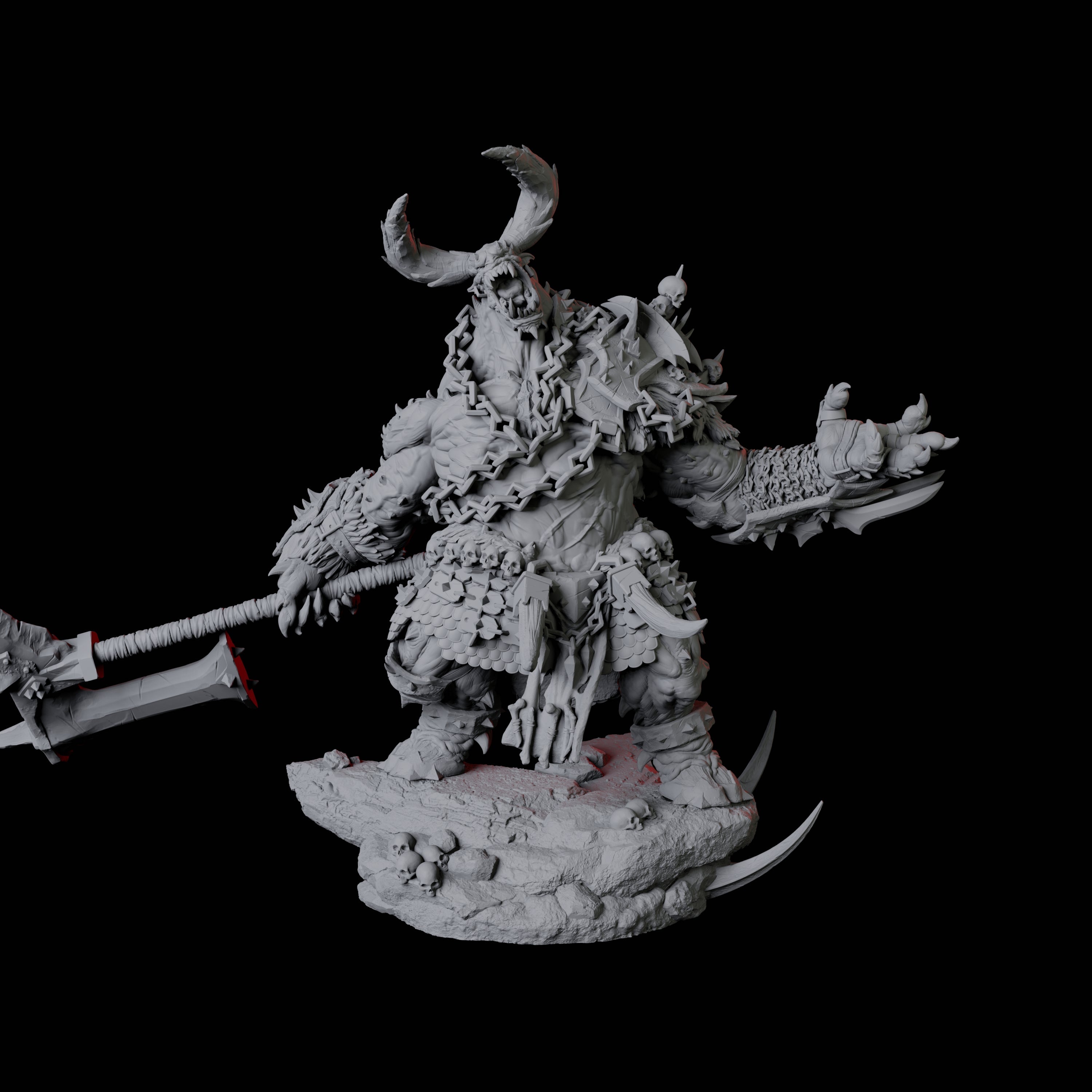 Charging Slaver Demon B Miniature for Dungeons and Dragons, Pathfinder or other TTRPGs
