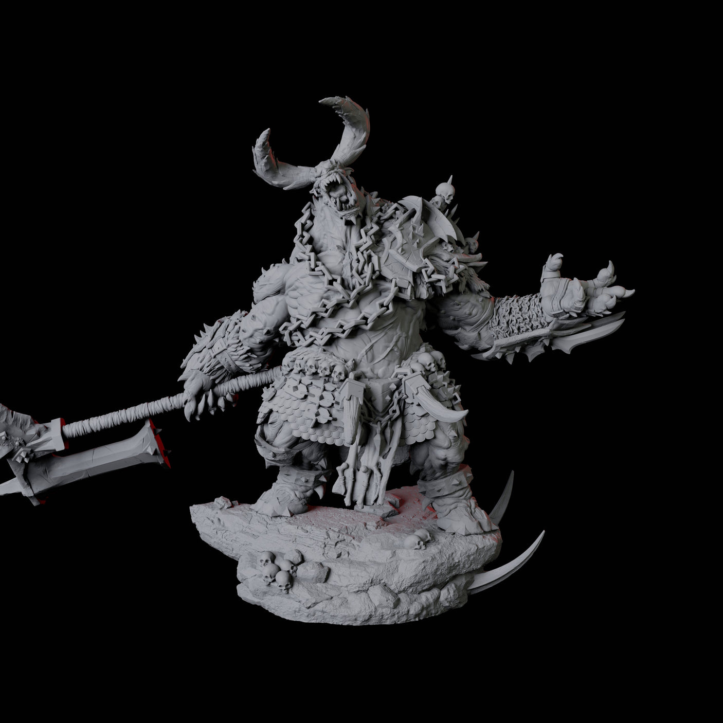 Charging Slaver Demon B Miniature for Dungeons and Dragons, Pathfinder or other TTRPGs