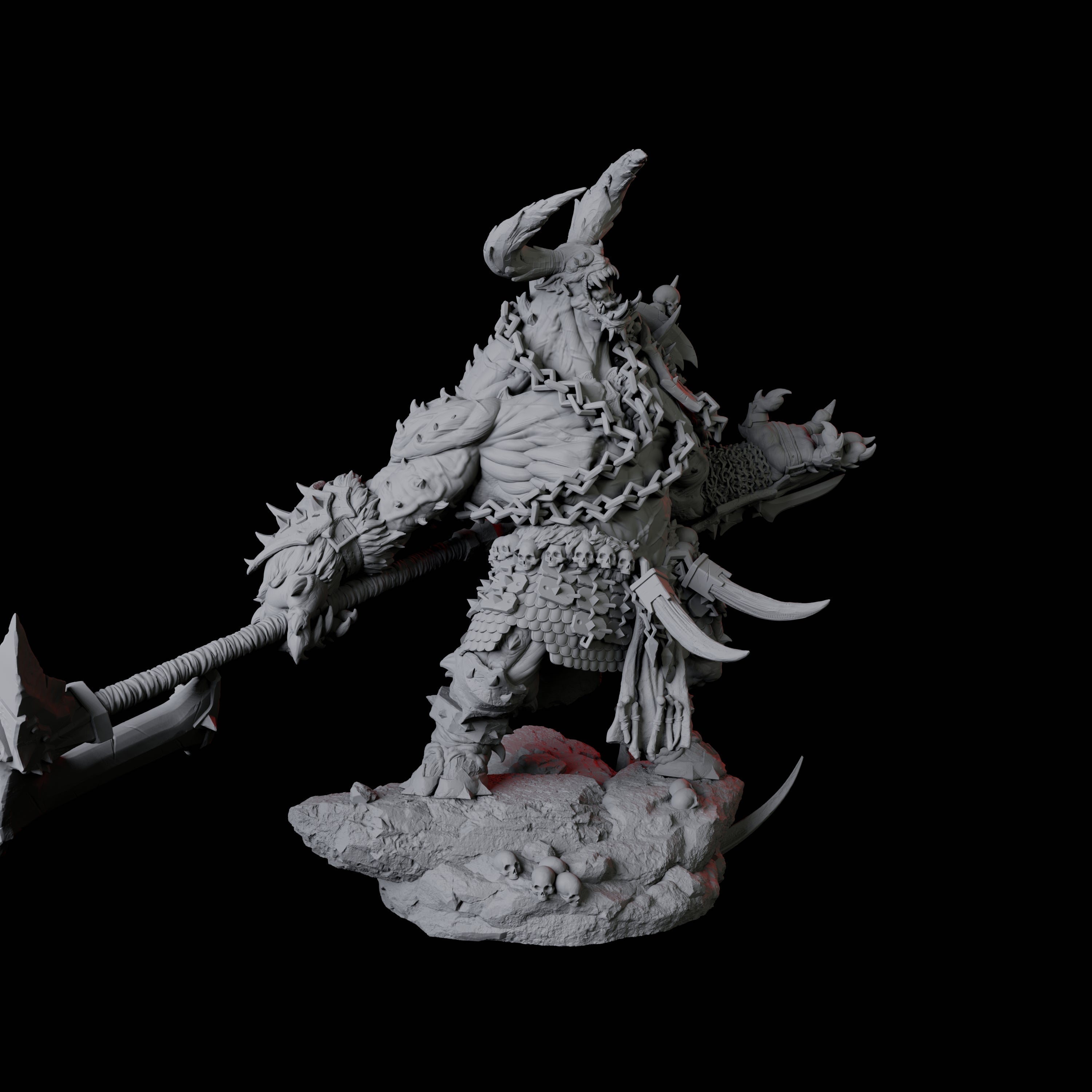 Charging Slaver Demon B Miniature for Dungeons and Dragons, Pathfinder or other TTRPGs
