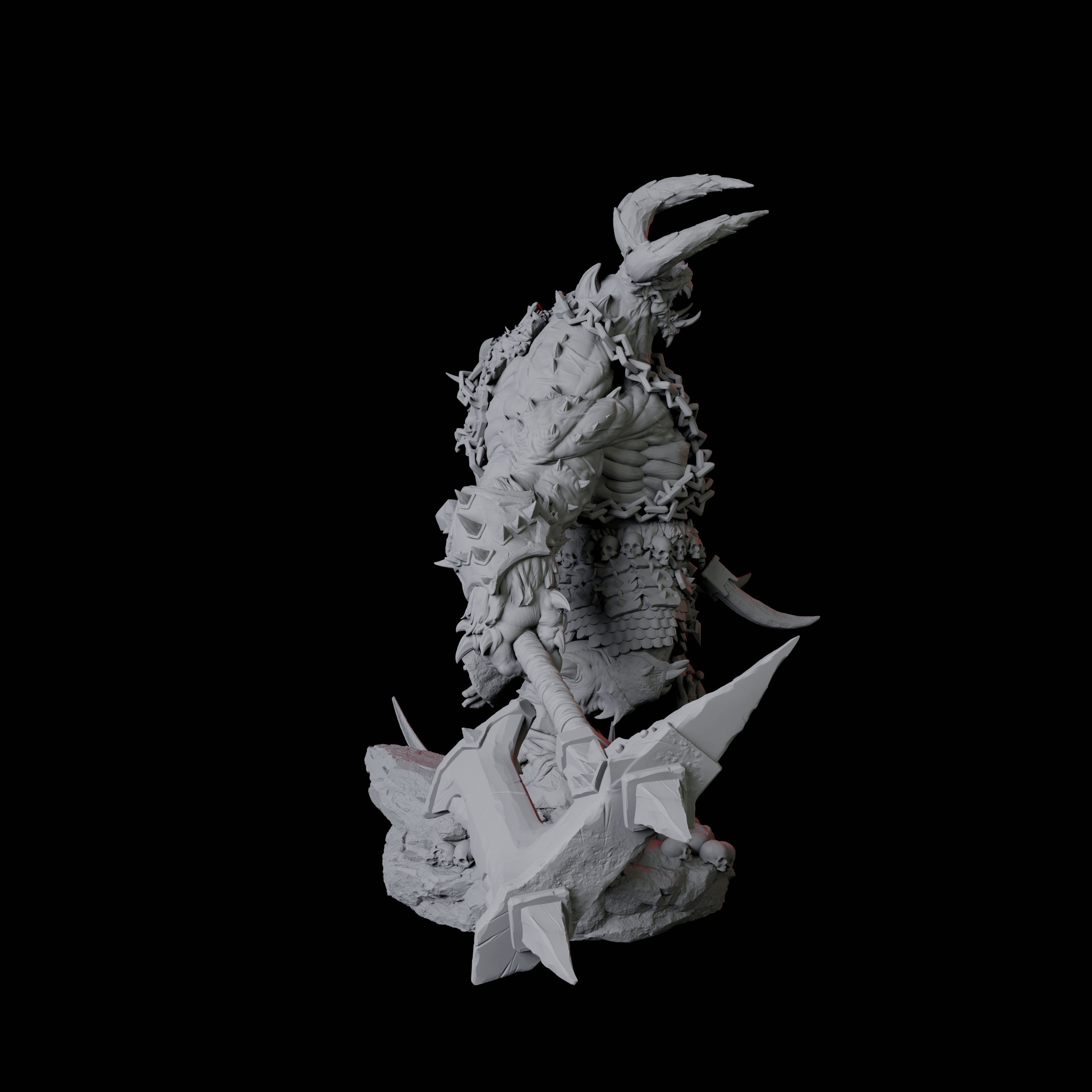 Charging Slaver Demon B Miniature for Dungeons and Dragons, Pathfinder or other TTRPGs