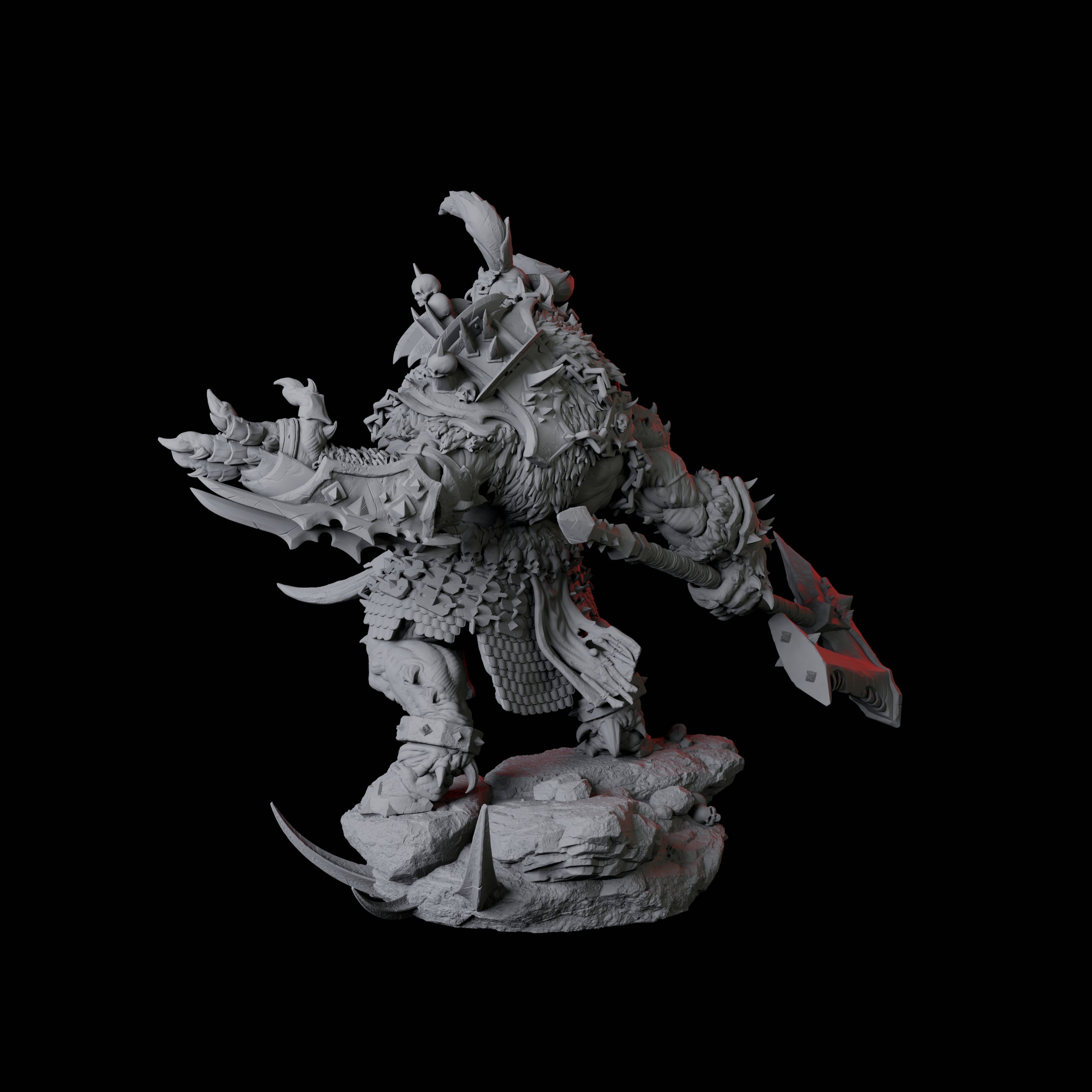 Charging Slaver Demon B Miniature for Dungeons and Dragons, Pathfinder or other TTRPGs