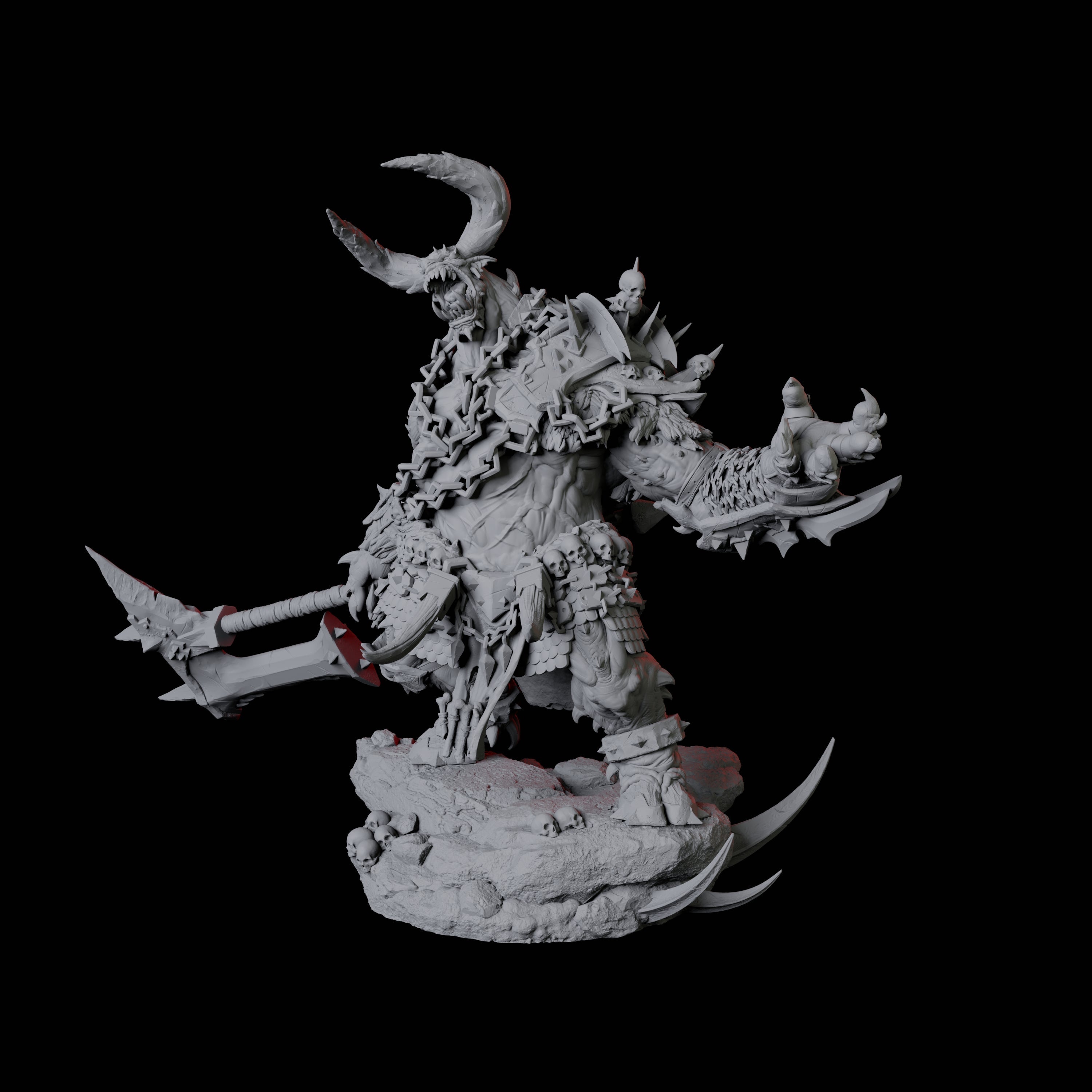 Charging Slaver Demon B Miniature for Dungeons and Dragons, Pathfinder or other TTRPGs
