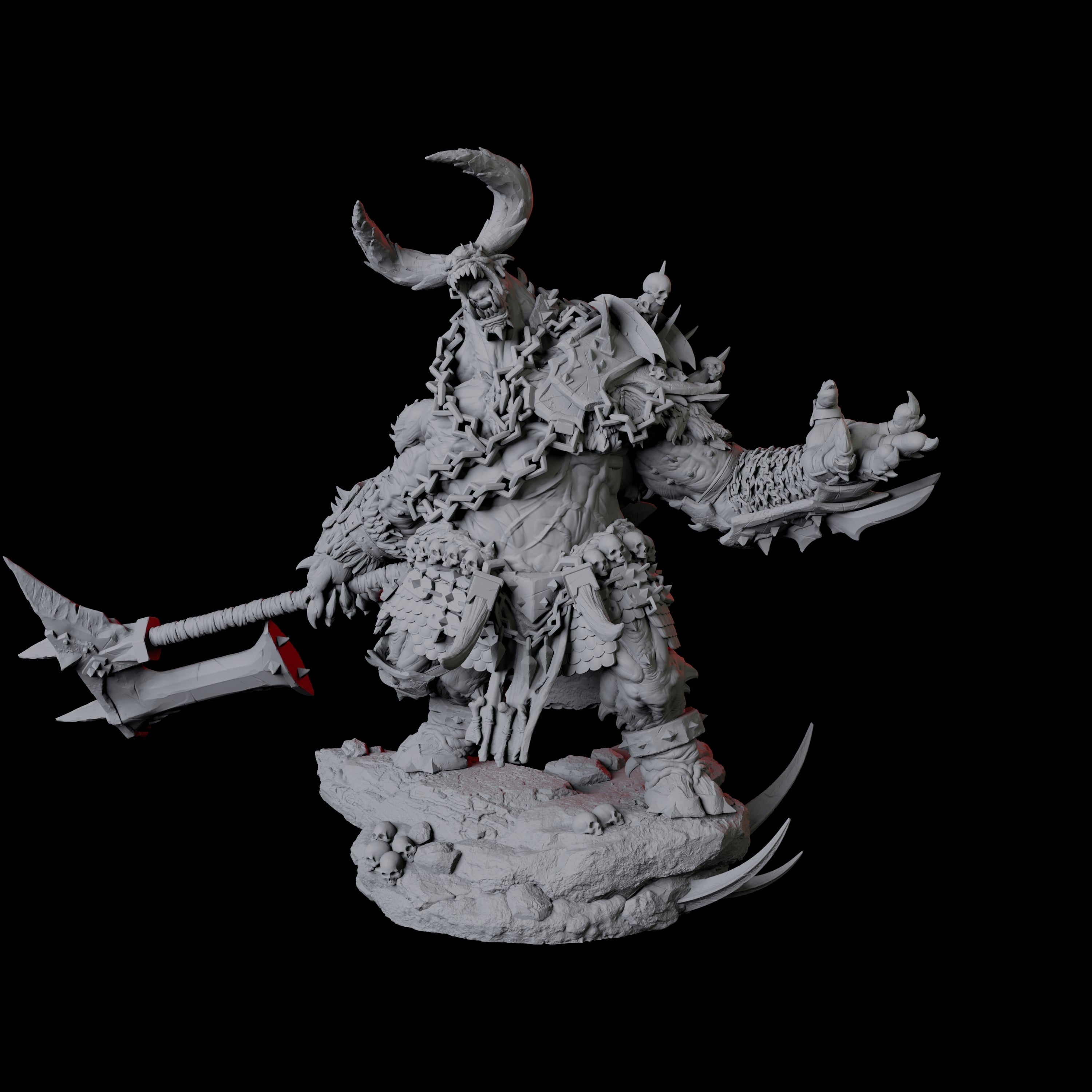 Charging Slaver Demon B Miniature for Dungeons and Dragons, Pathfinder or other TTRPGs