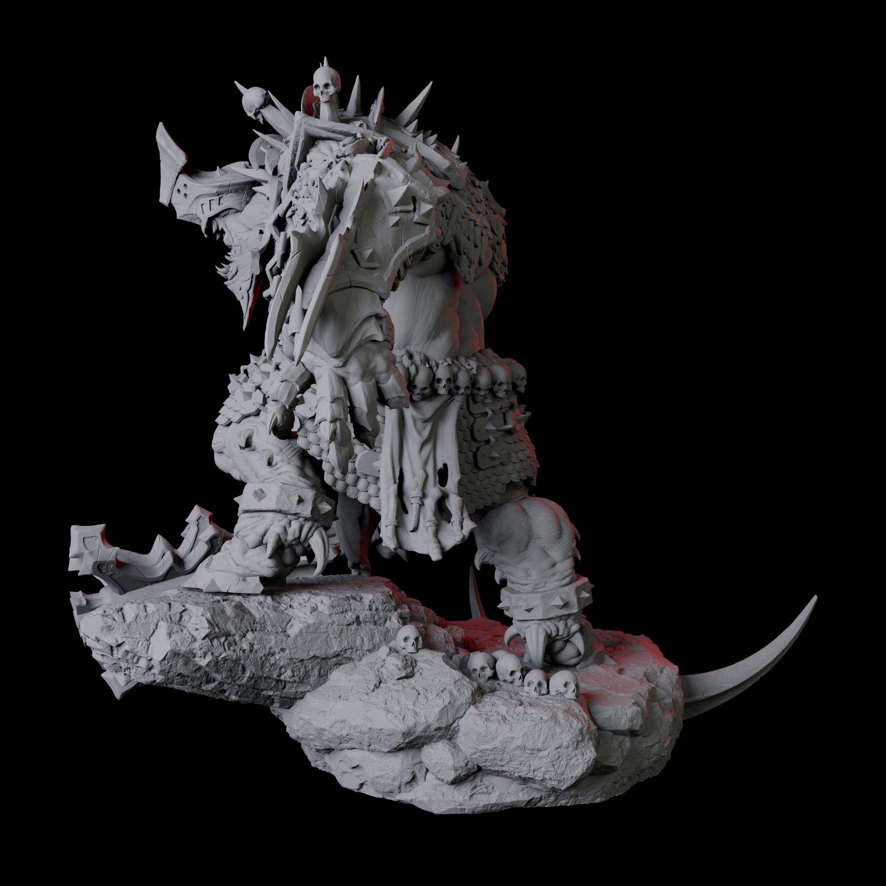 Charging Slaver Demon C Miniature for Dungeons and Dragons, Pathfinder or other TTRPGs