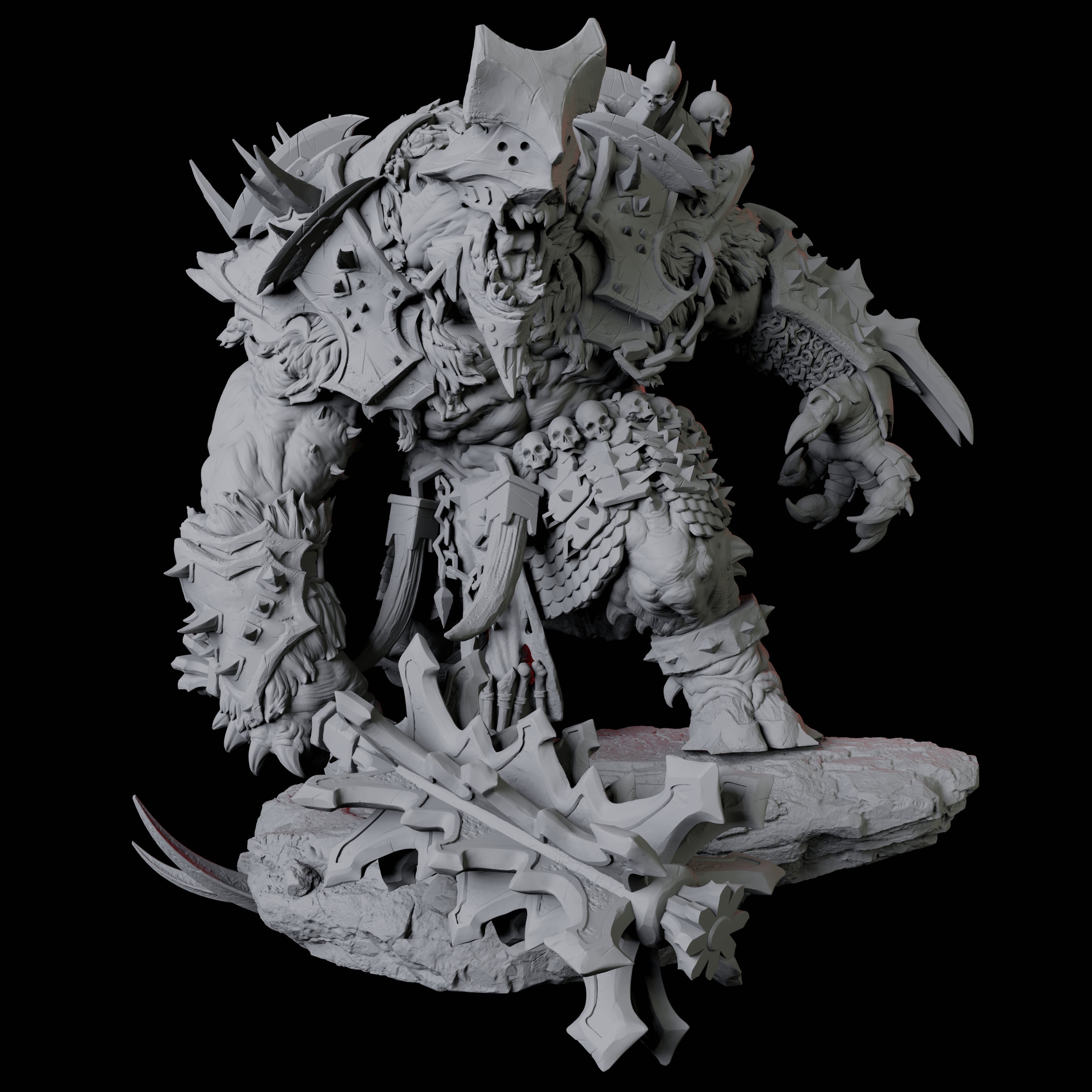 Charging Slaver Demon C Miniature for Dungeons and Dragons, Pathfinder or other TTRPGs