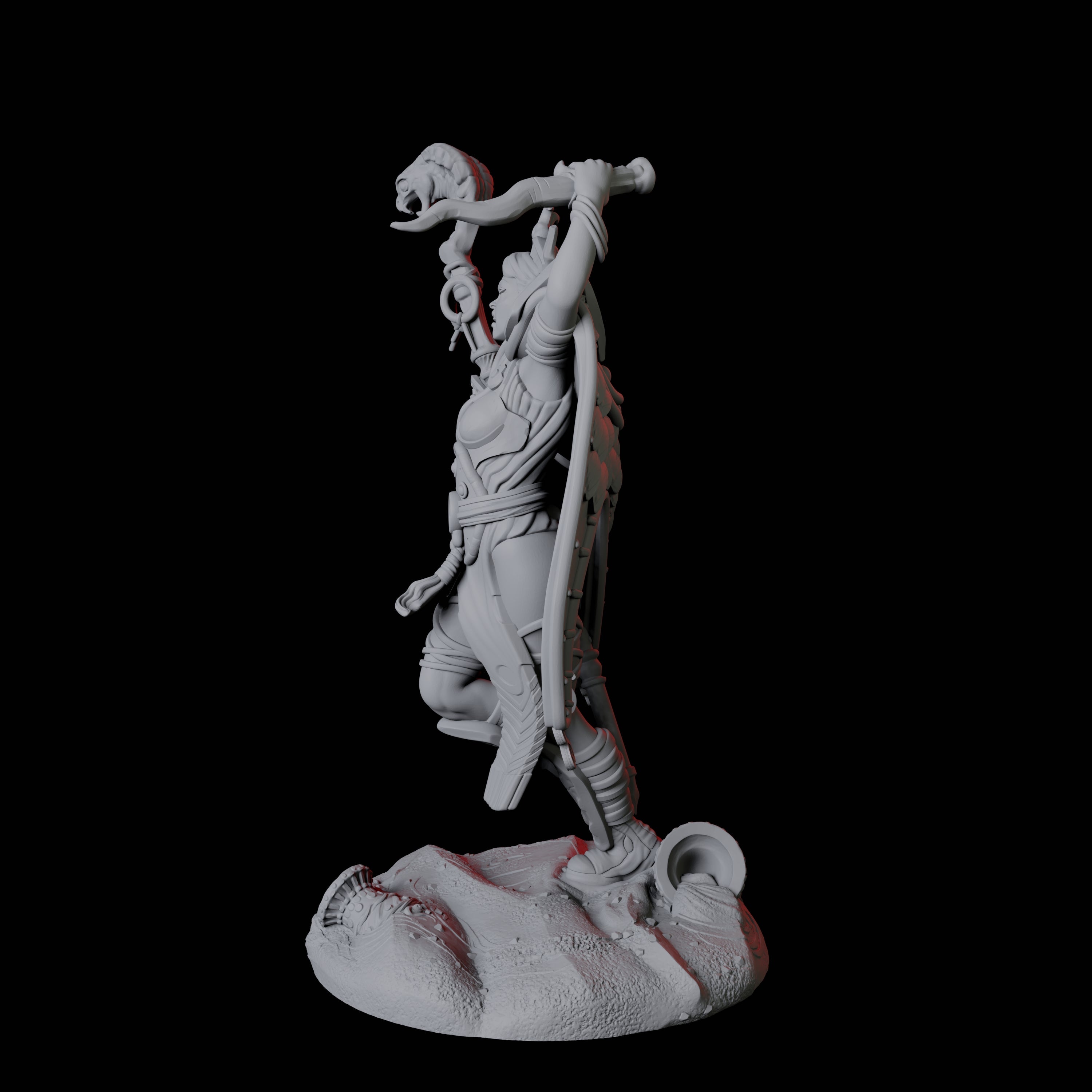 Charming Snake Sorceress Miniature for Dungeons and Dragons, Pathfinder or other TTRPGs