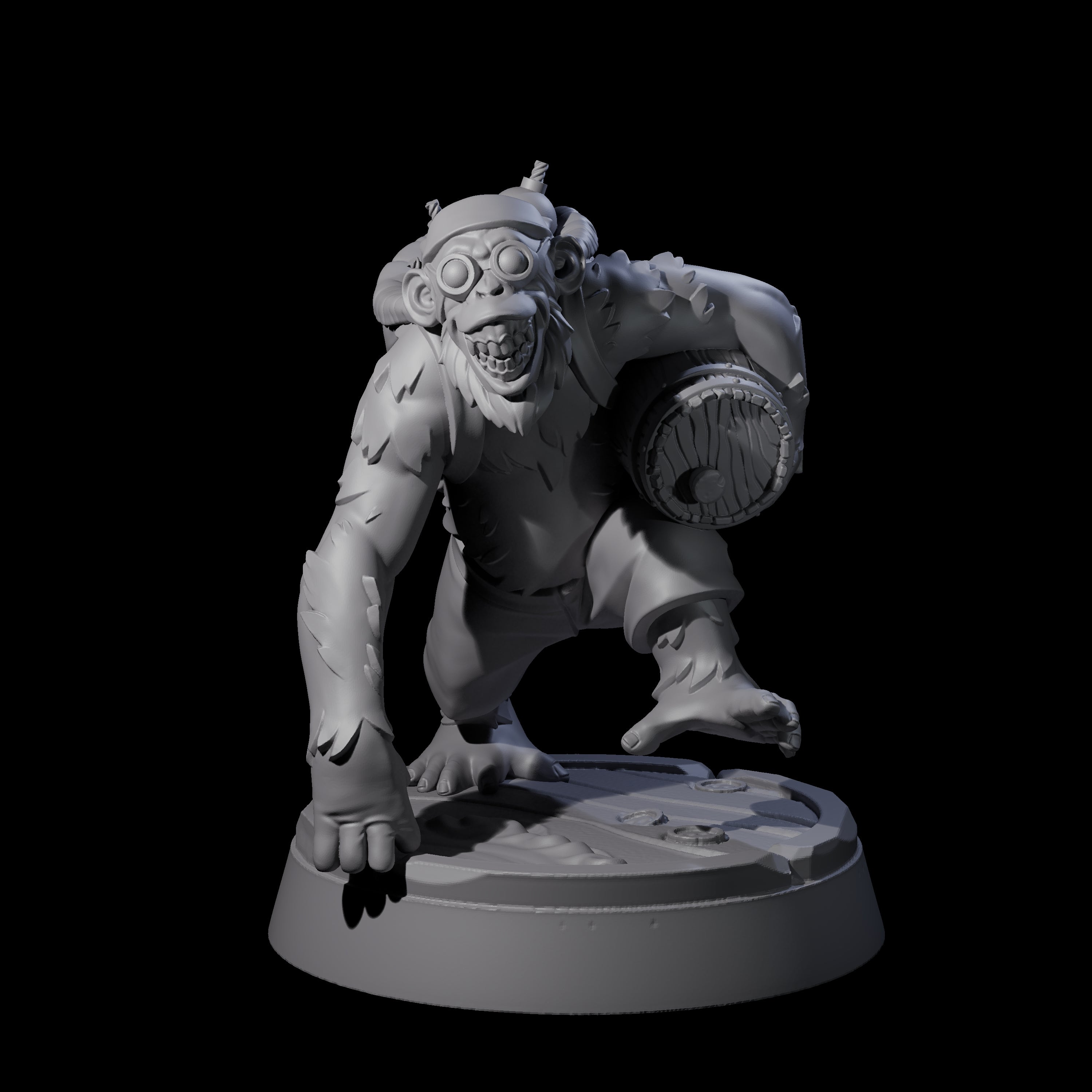 Cheeky Ape Powder Monkey Miniature for Dungeons and Dragons, Pathfinder or other TTRPGs