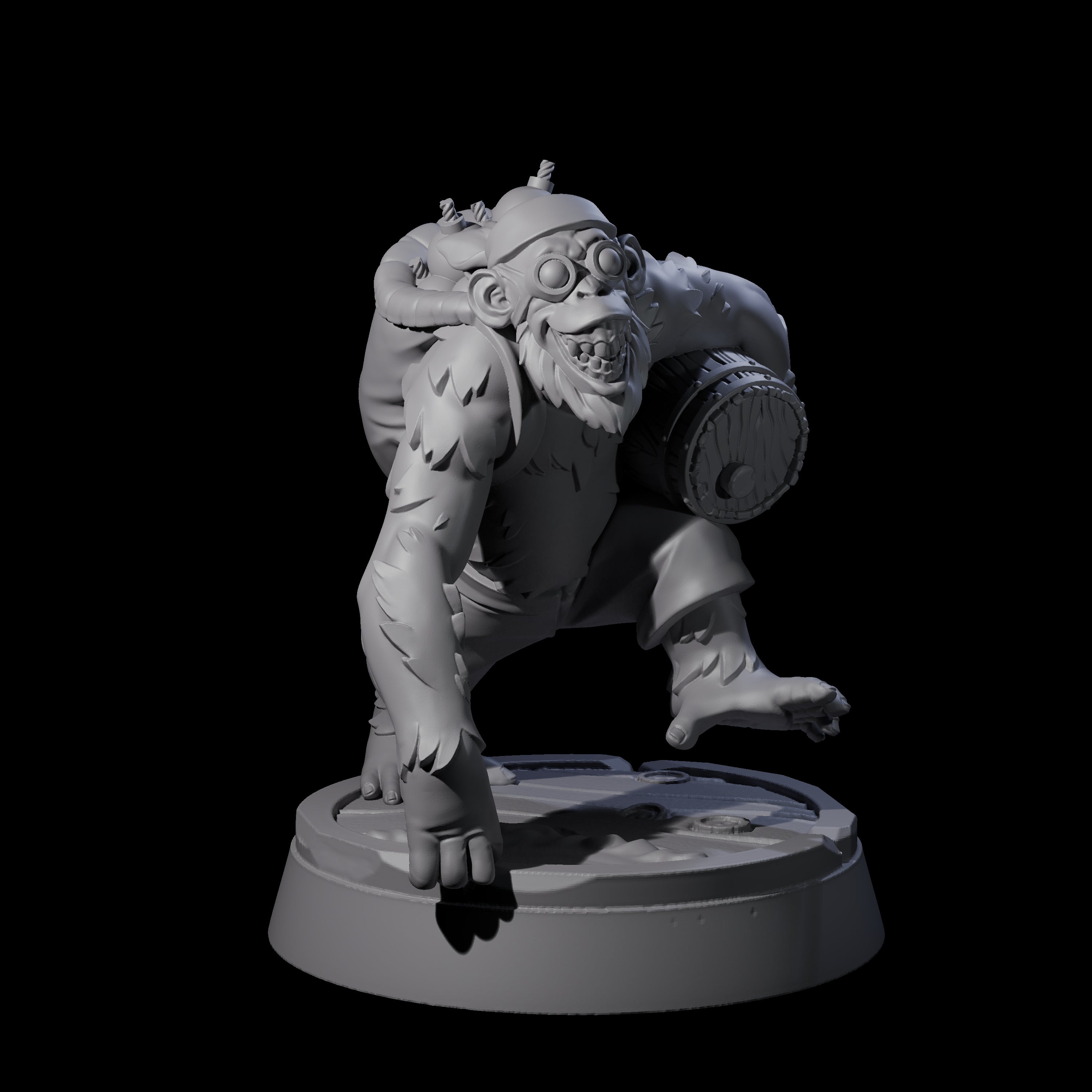 Cheeky Ape Powder Monkey Miniature for Dungeons and Dragons, Pathfinder or other TTRPGs