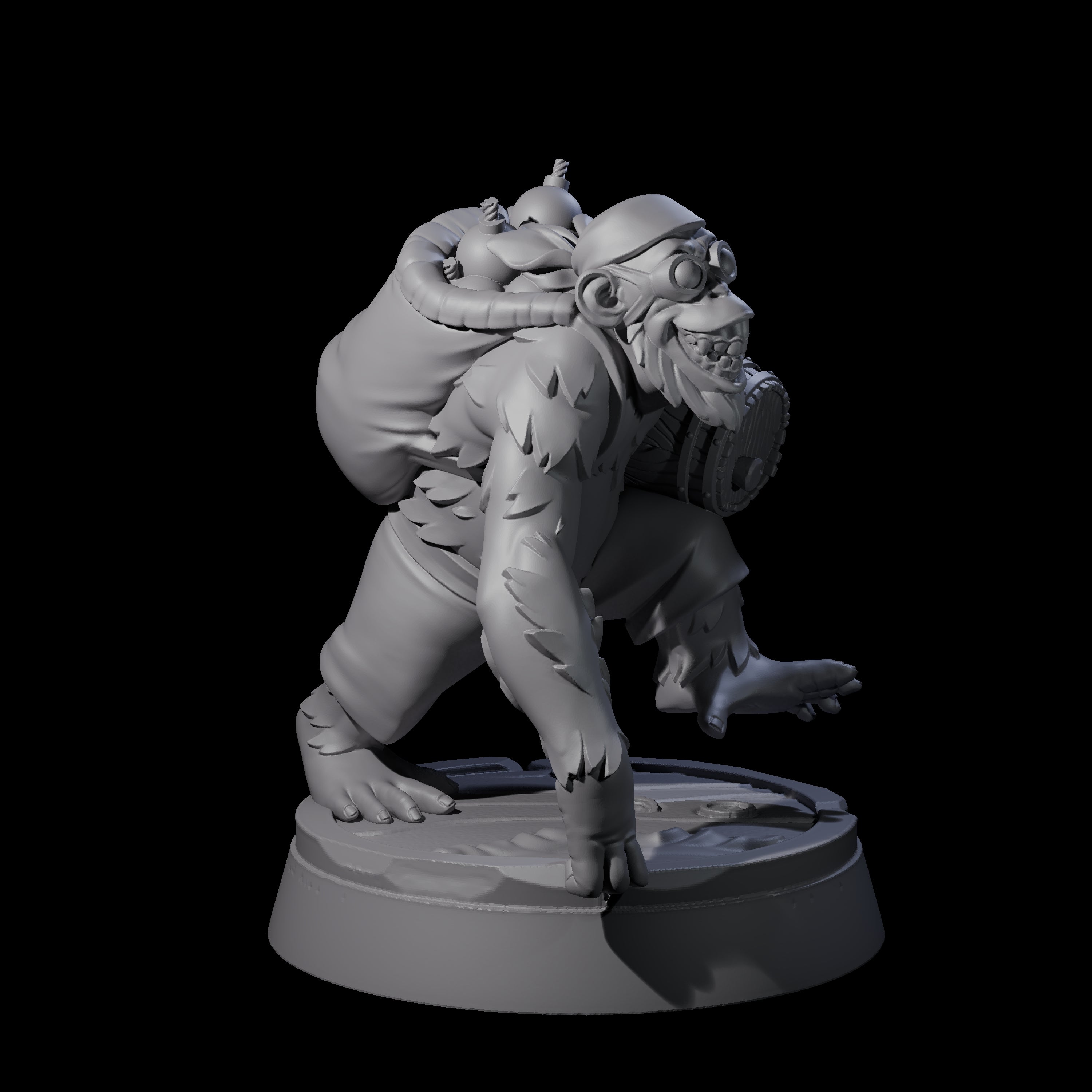 Cheeky Ape Powder Monkey Miniature for Dungeons and Dragons, Pathfinder or other TTRPGs