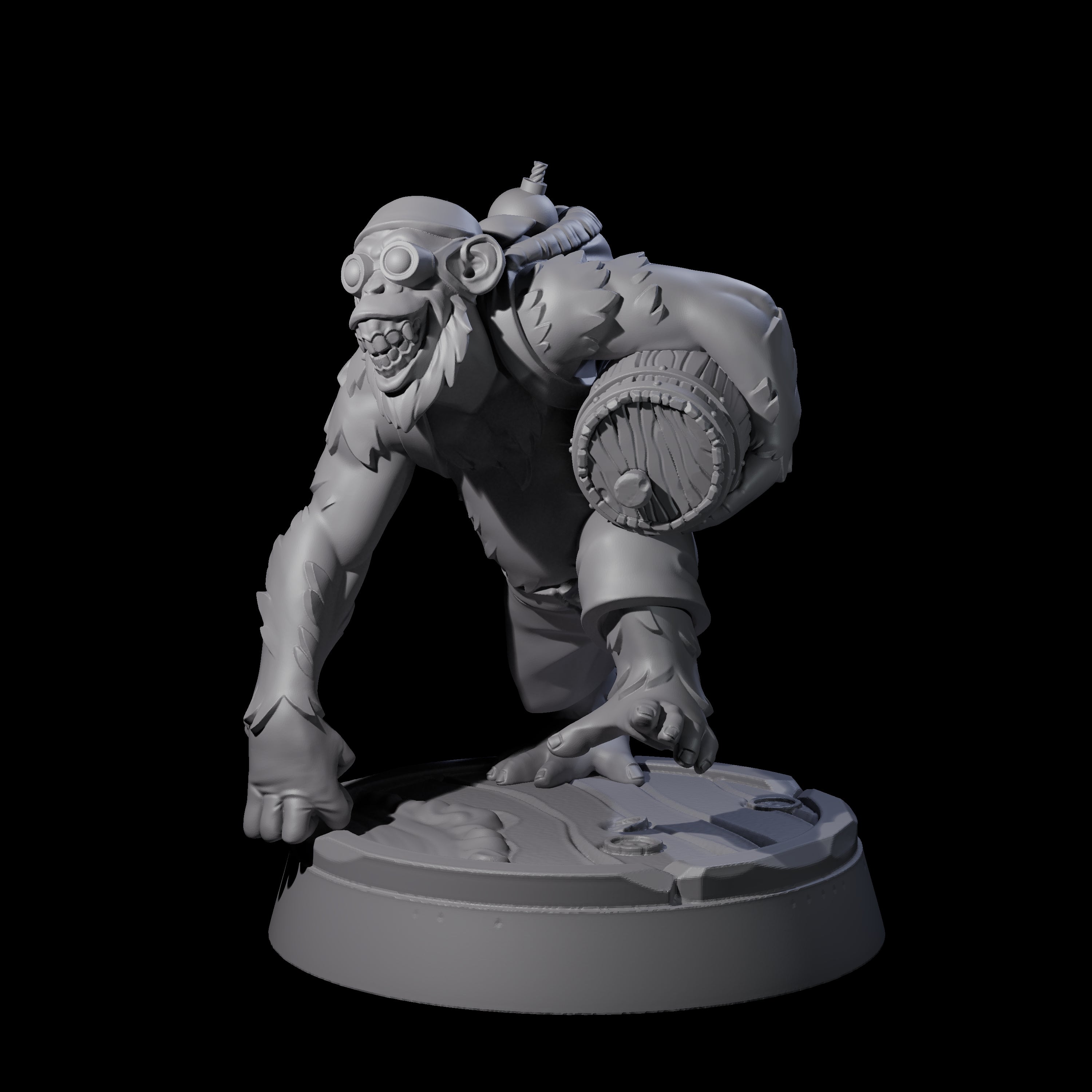 Cheeky Ape Powder Monkey Miniature for Dungeons and Dragons, Pathfinder or other TTRPGs