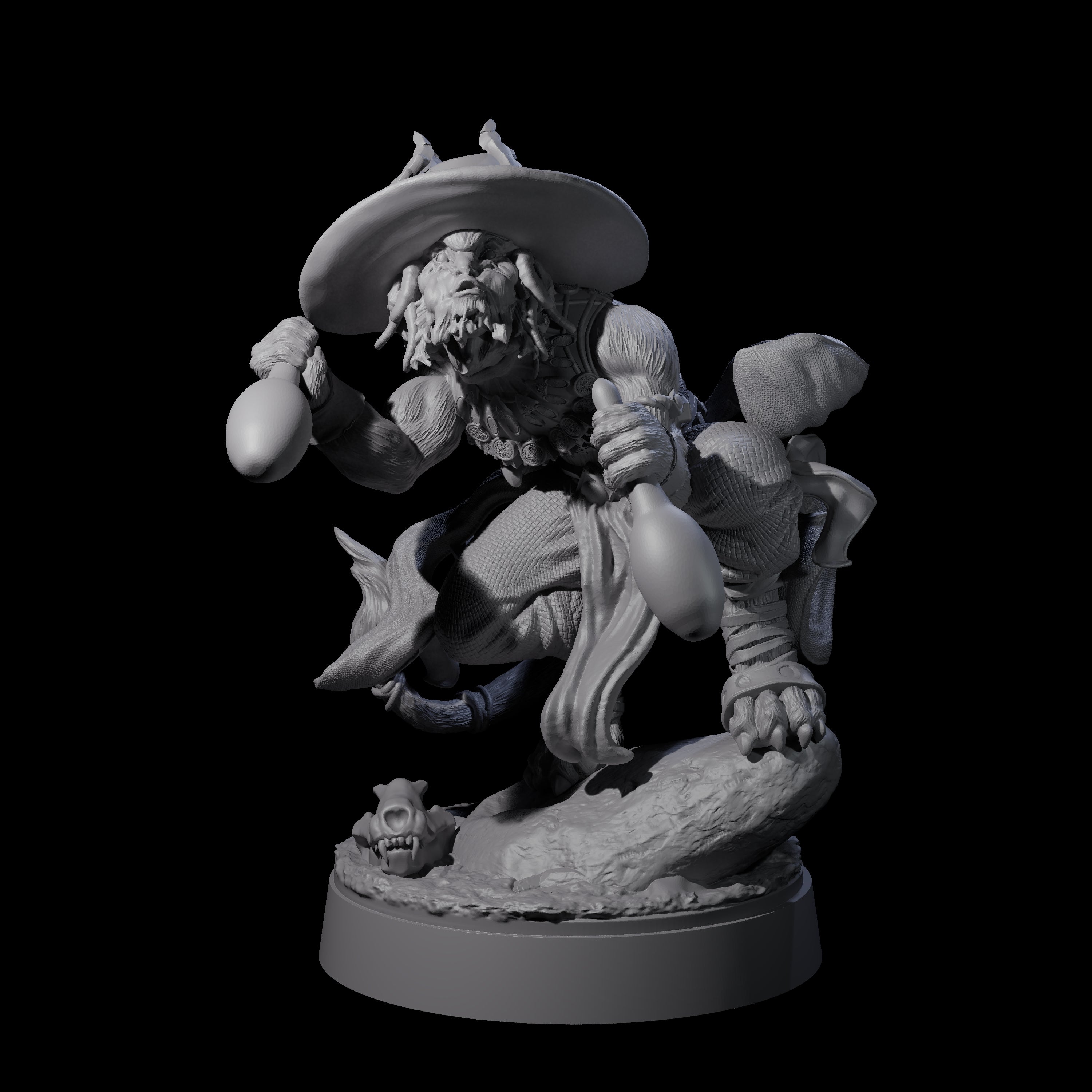 Cheeky Crouching Tabaxi Miniature for Dungeons and Dragons, Pathfinder or other TTRPGs
