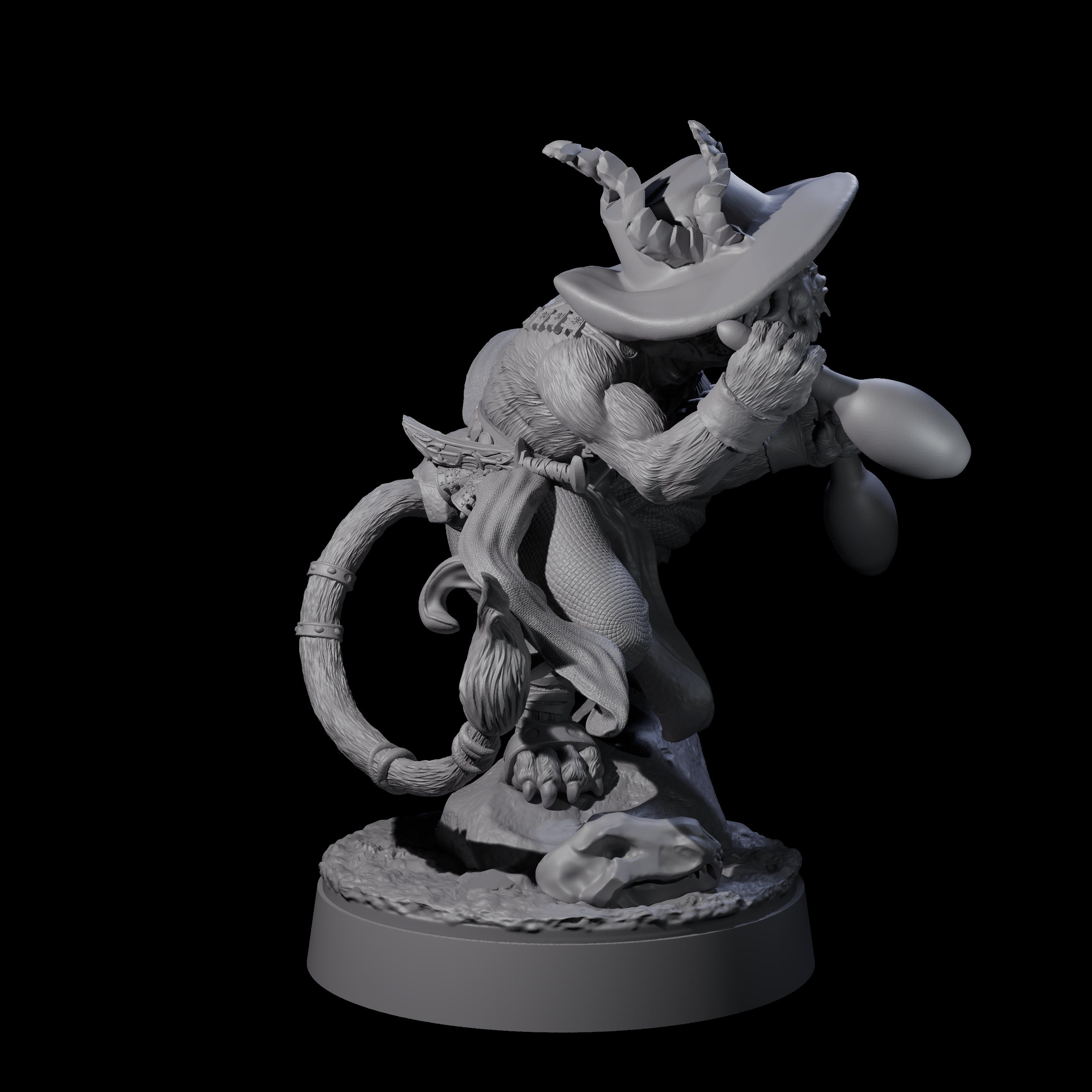 Cheeky Crouching Tabaxi Miniature for Dungeons and Dragons, Pathfinder or other TTRPGs