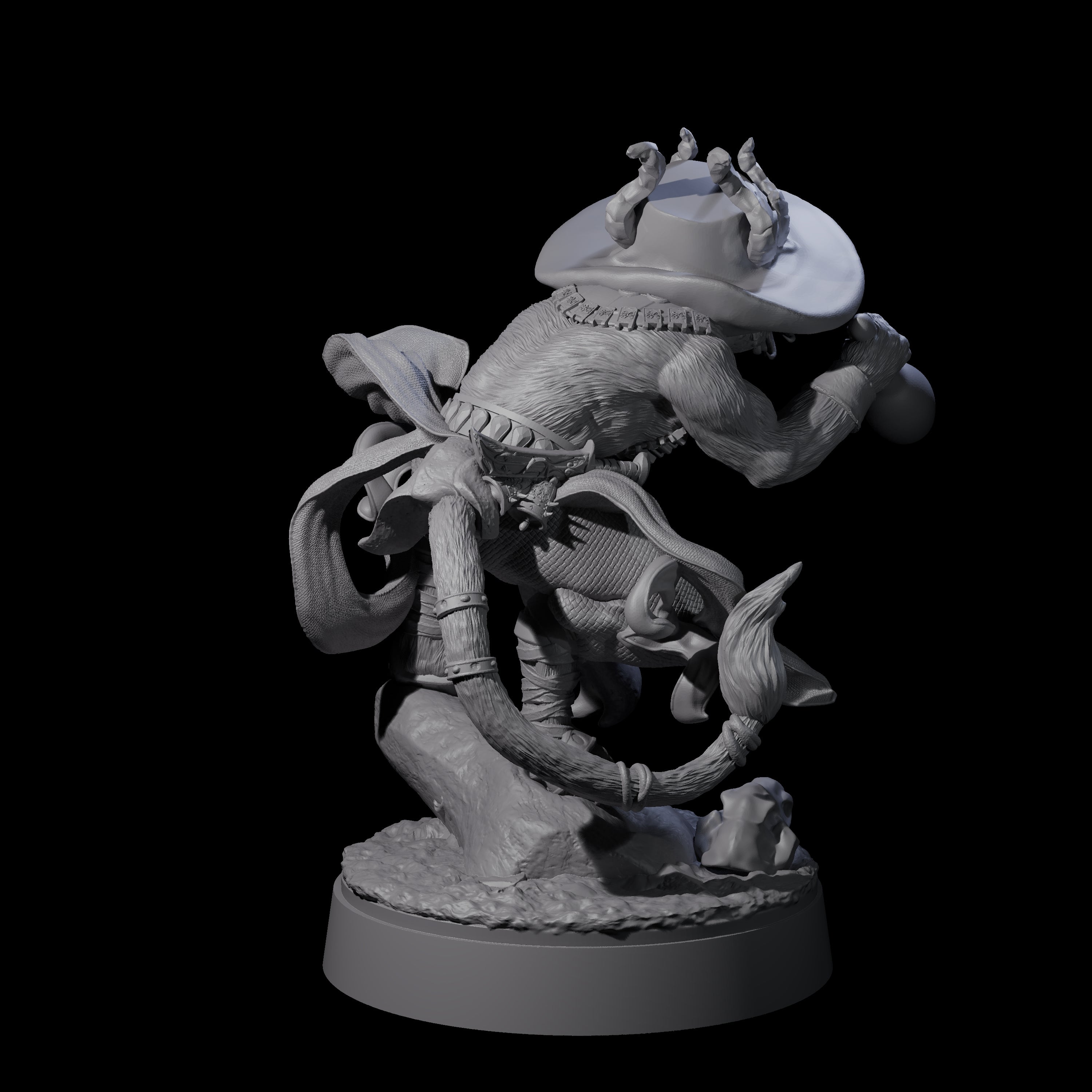 Cheeky Crouching Tabaxi Miniature for Dungeons and Dragons, Pathfinder or other TTRPGs