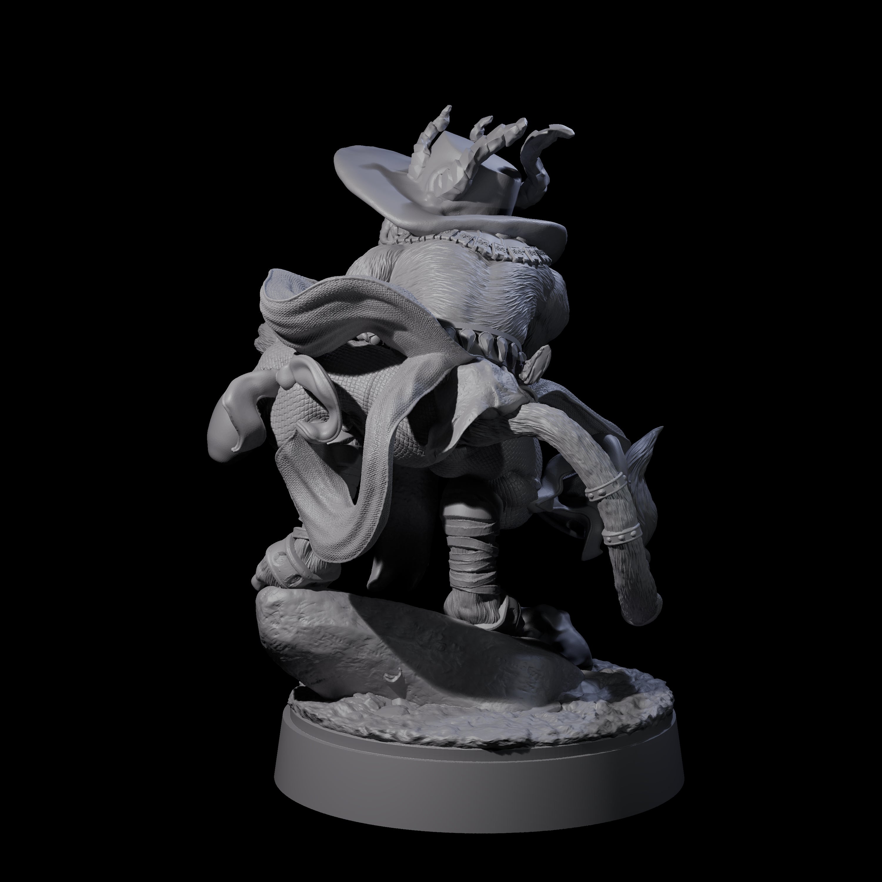 Cheeky Crouching Tabaxi Miniature for Dungeons and Dragons, Pathfinder or other TTRPGs