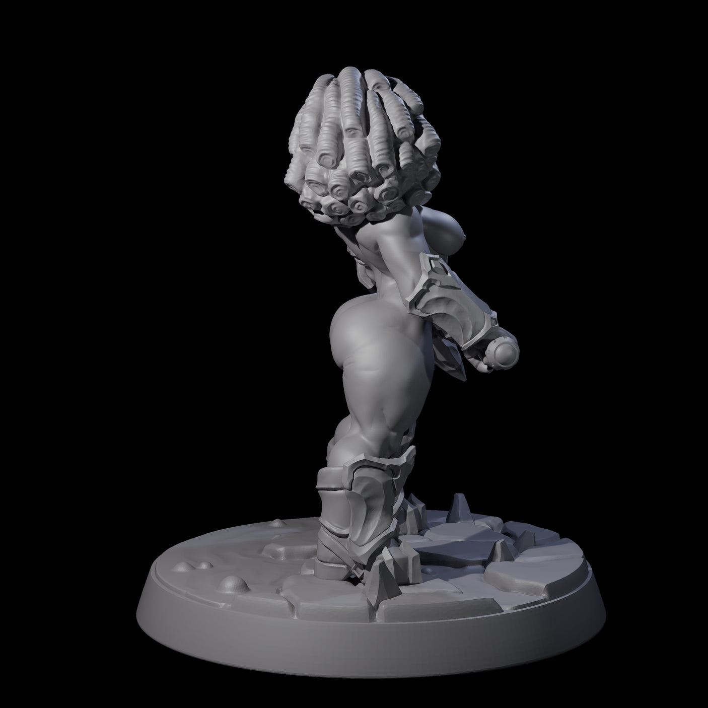 Cheeky Dwarf Miner Pinup Miniature for Dungeons and Dragons, Pathfinder or other TTRPGs