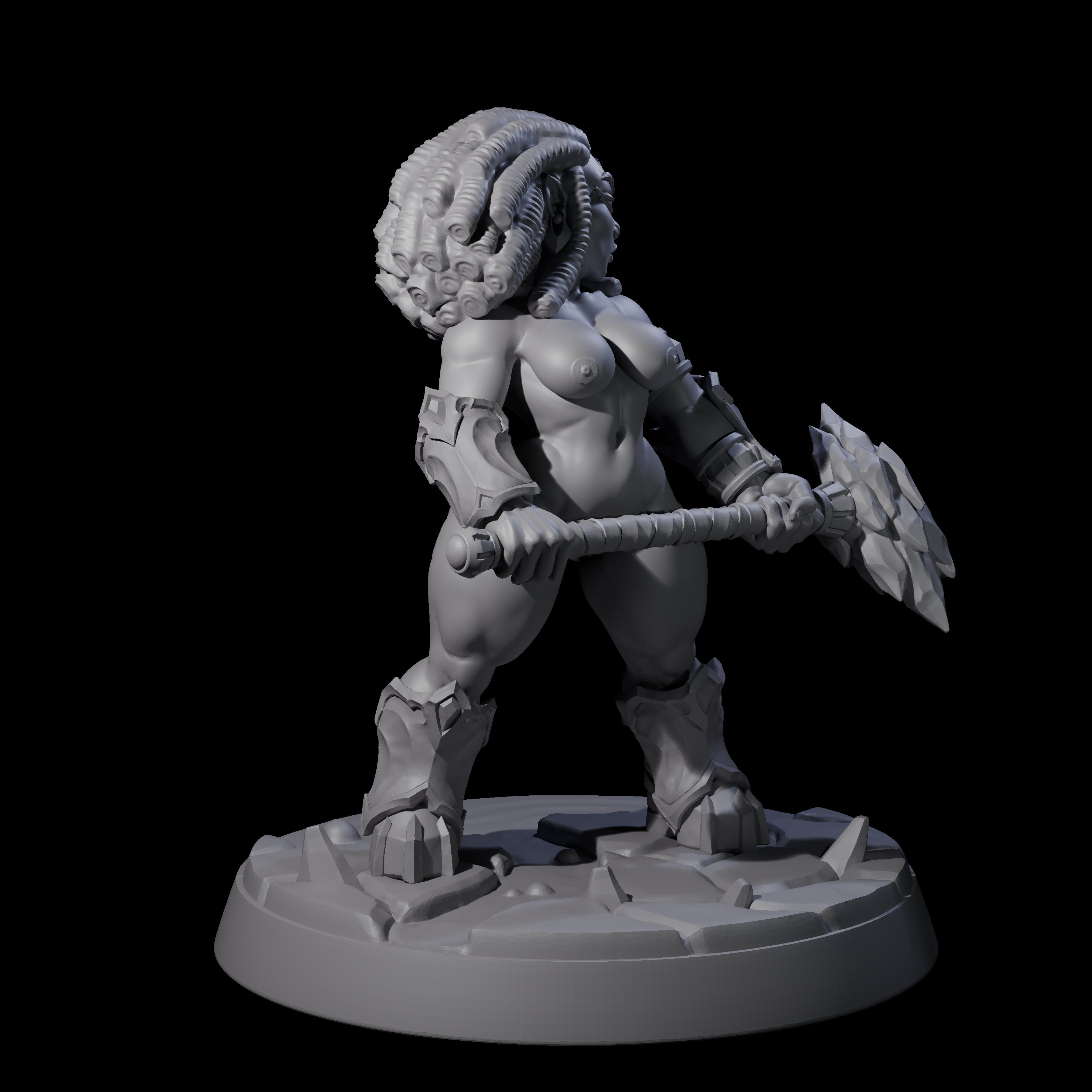 Cheeky Dwarf Miner Pinup Miniature for Dungeons and Dragons, Pathfinder or other TTRPGs