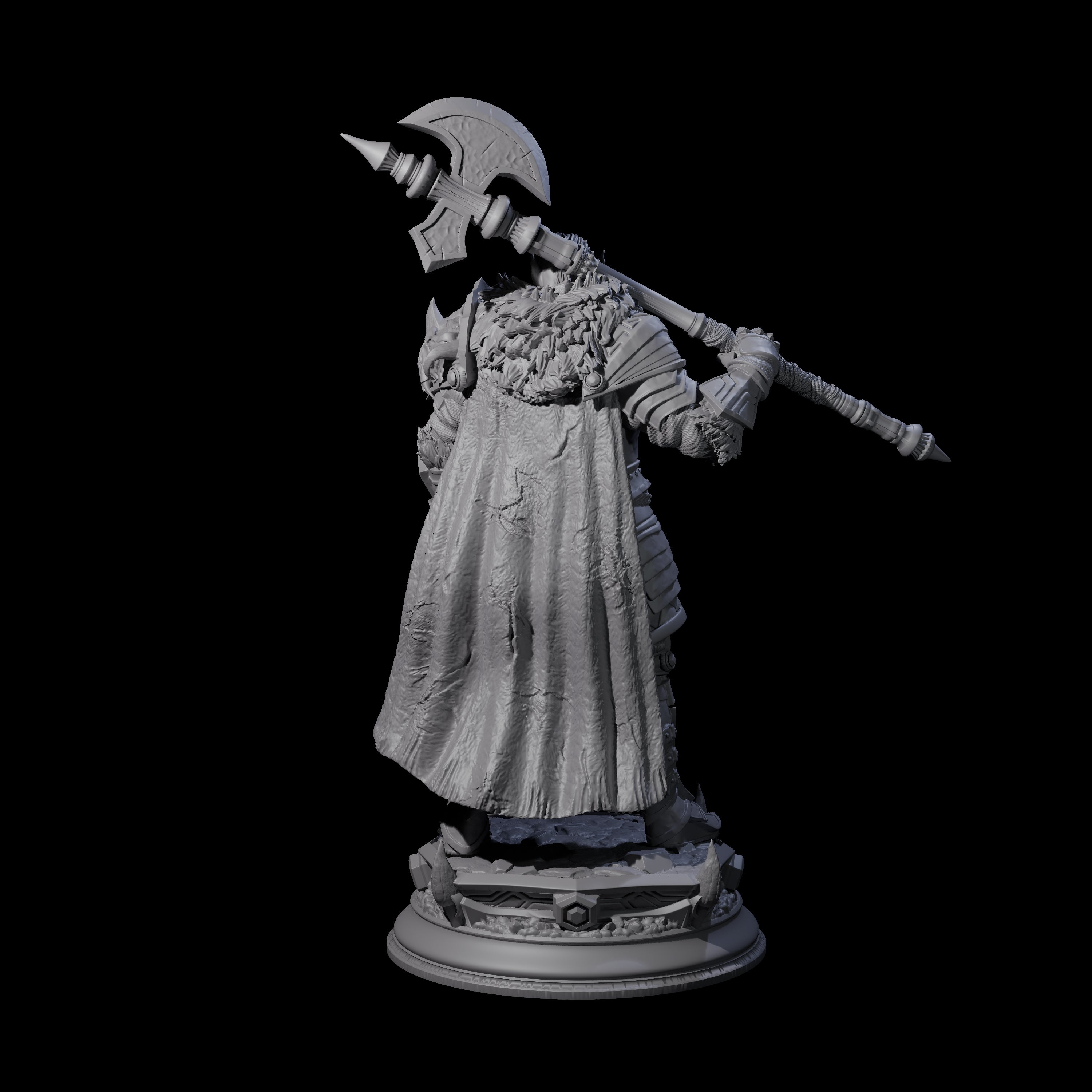 Chilled Orc Knight Miniature for Dungeons and Dragons, Pathfinder or other TTRPGs