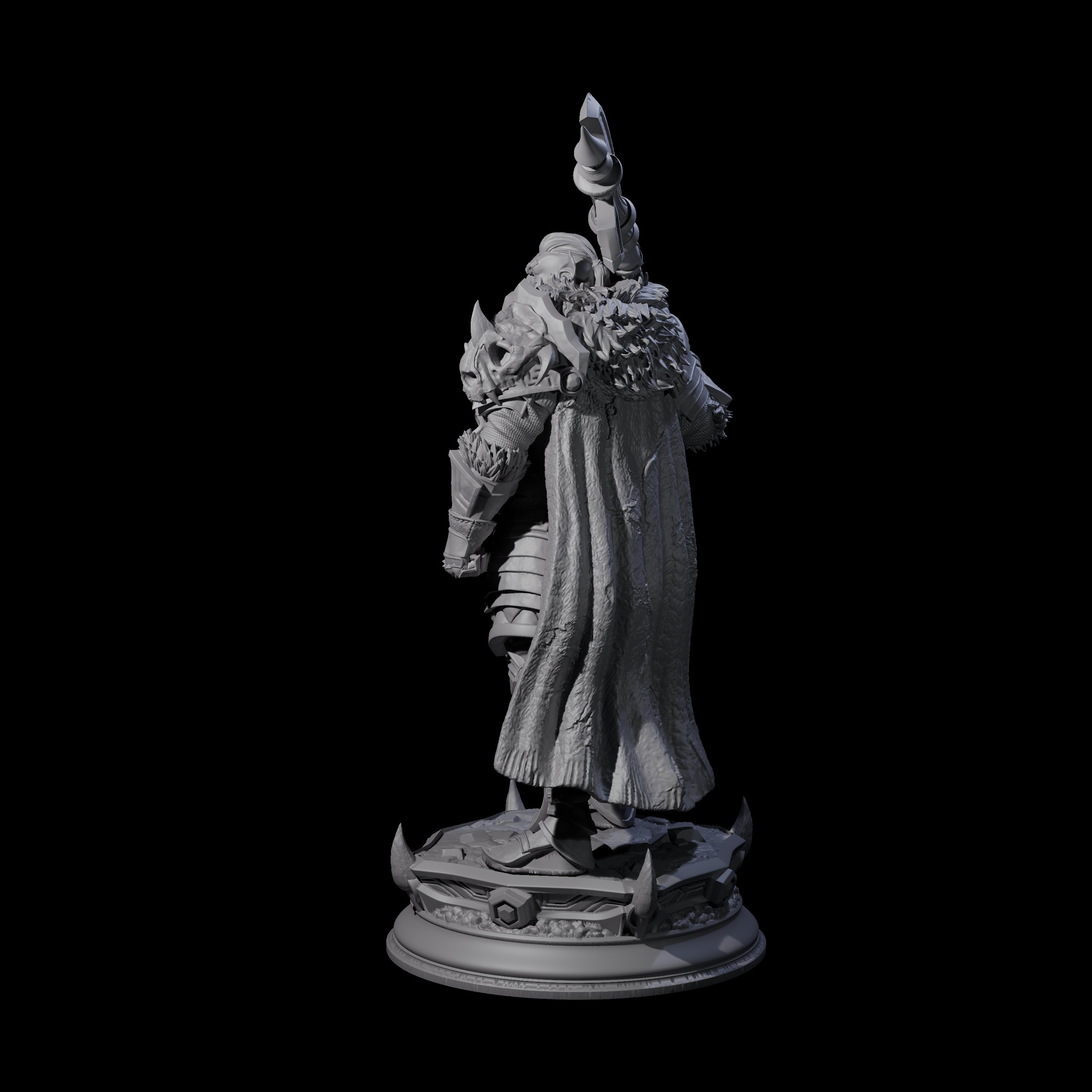 Chilled Orc Knight Miniature for Dungeons and Dragons, Pathfinder or other TTRPGs