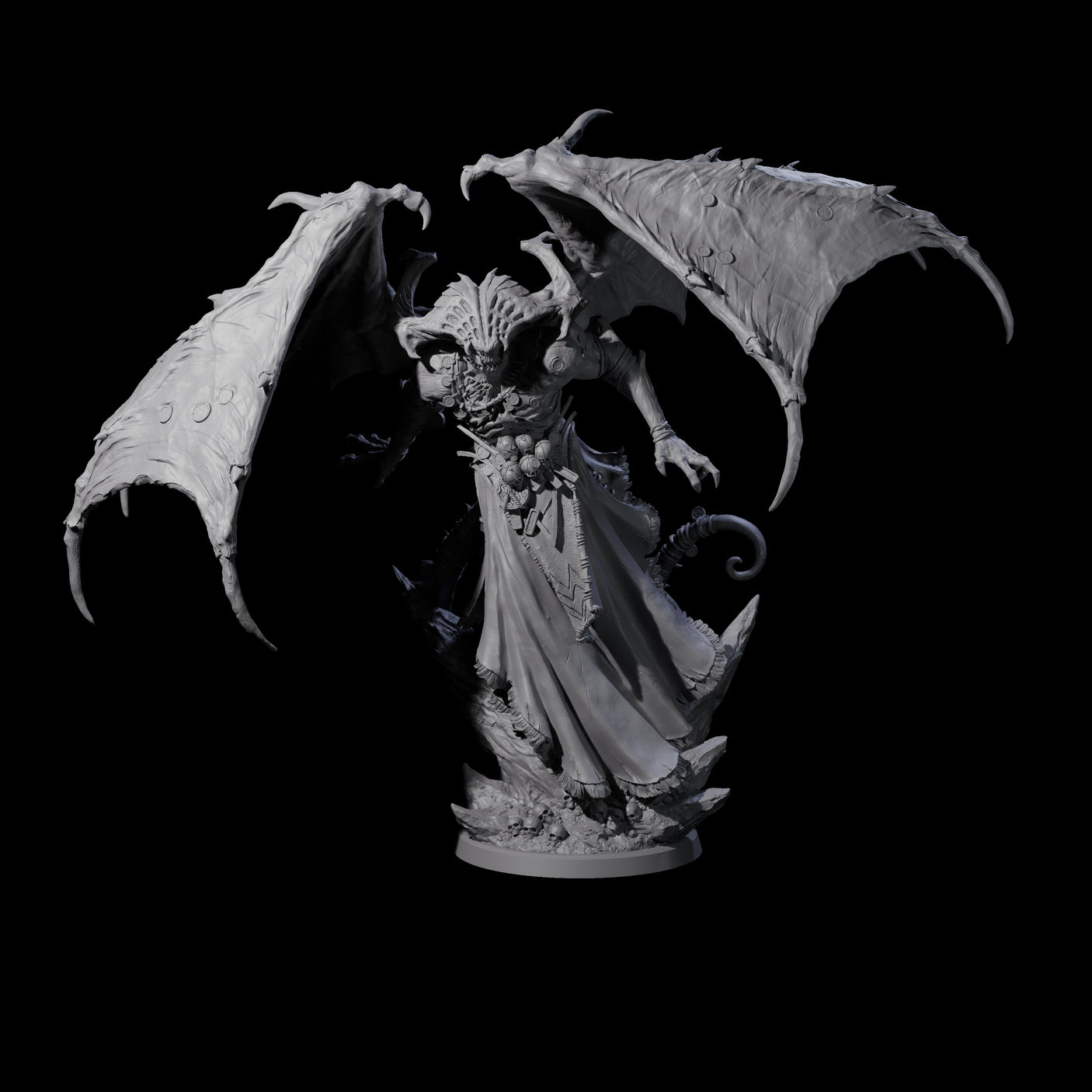 Chilling Nascent Demon Lord Miniature for Dungeons and Dragons, Pathfinder or other TTRPGs