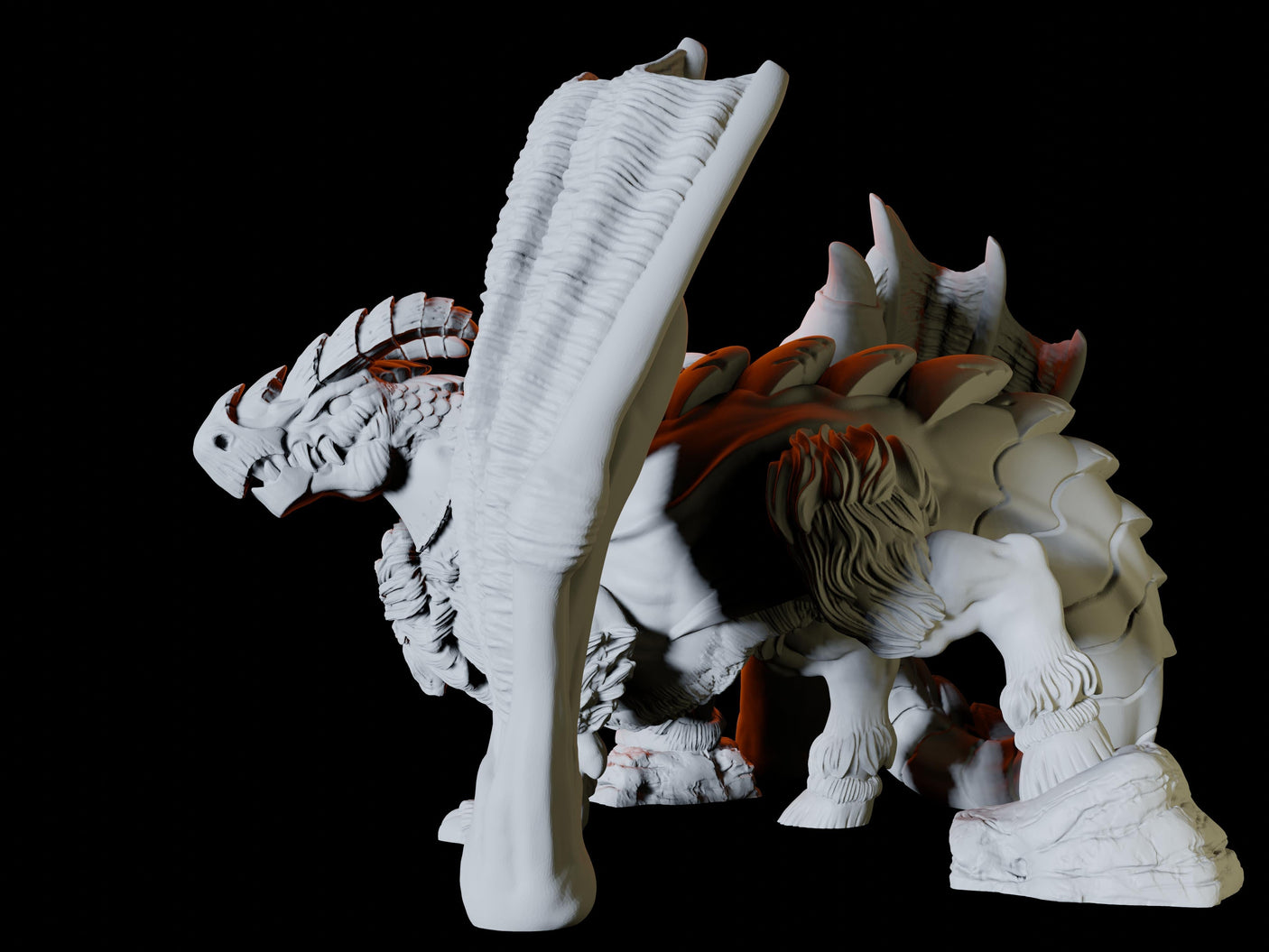 Chimera Miniature for Dungeons and Dragons, Pathfinder or other TTRPGs