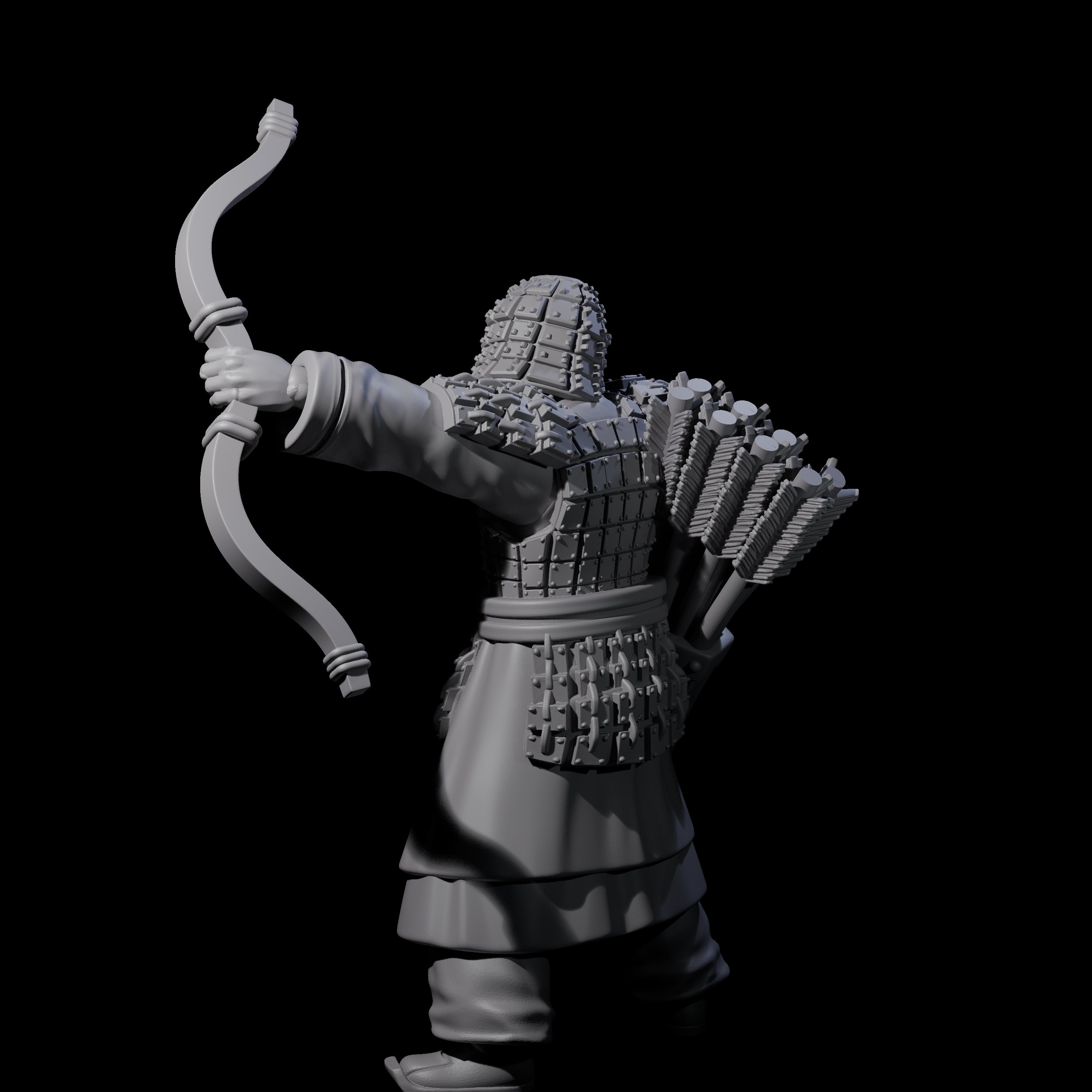 Chinese Dead Eye Terracotta Archer A Miniature for Dungeons and Dragons, Pathfinder or other TTRPGs