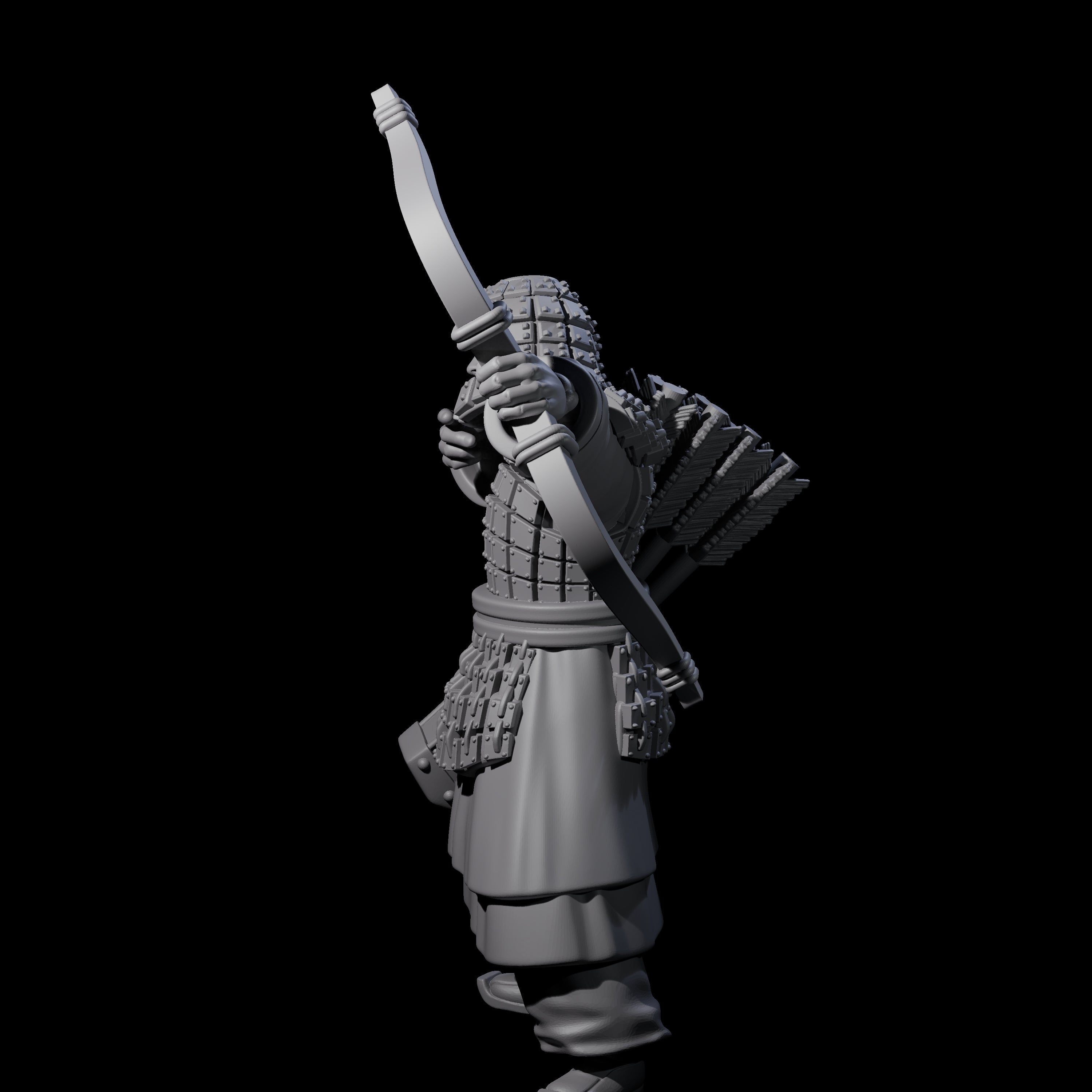 Chinese Dead Eye Terracotta Archer A Miniature for Dungeons and Dragons, Pathfinder or other TTRPGs
