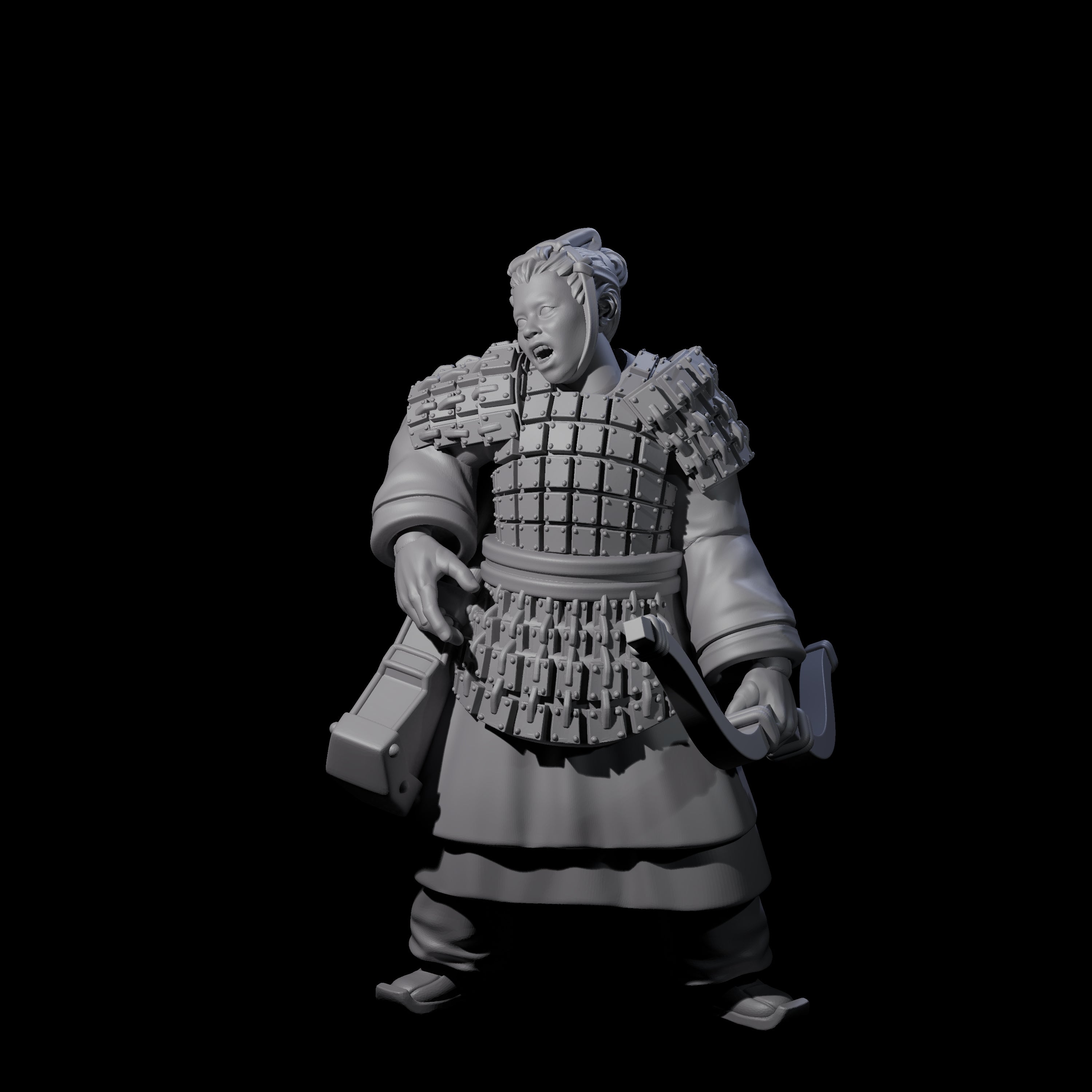 Chinese Dead Eye Terracotta Archer B Miniature for Dungeons and Dragons, Pathfinder or other TTRPGs