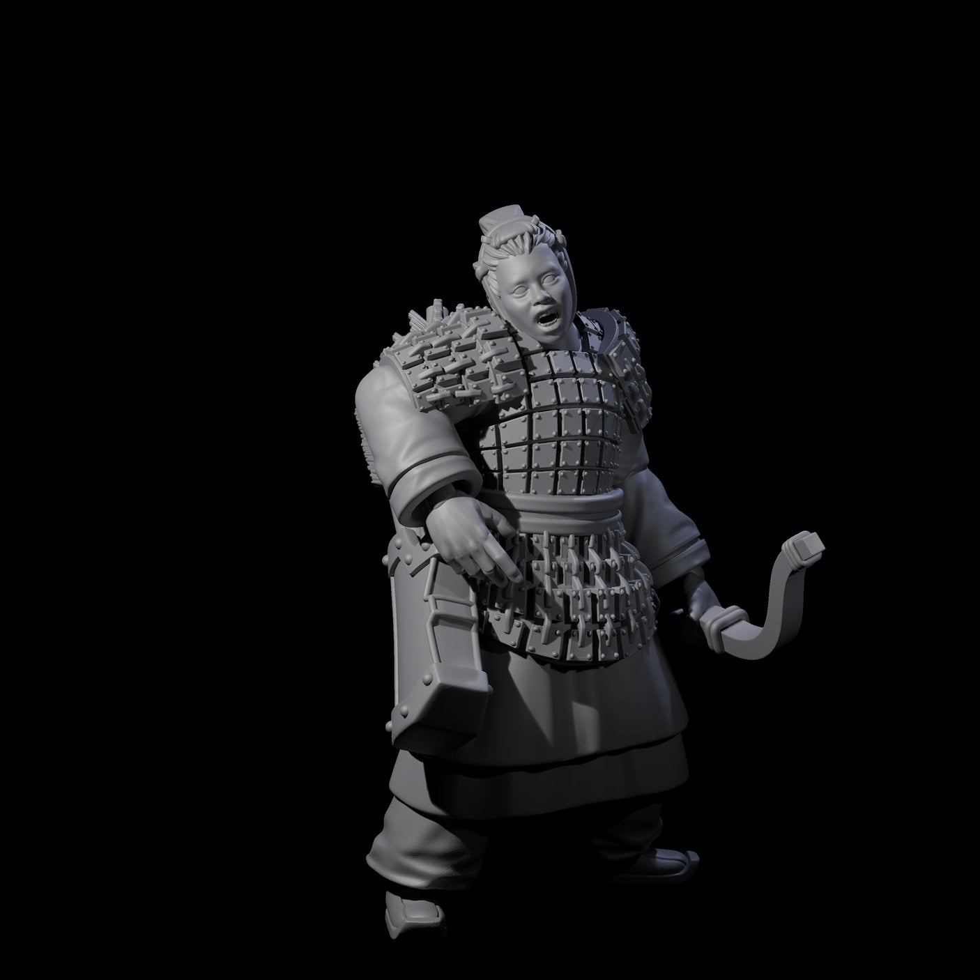 Chinese Dead Eye Terracotta Archer B Miniature for Dungeons and Dragons, Pathfinder or other TTRPGs
