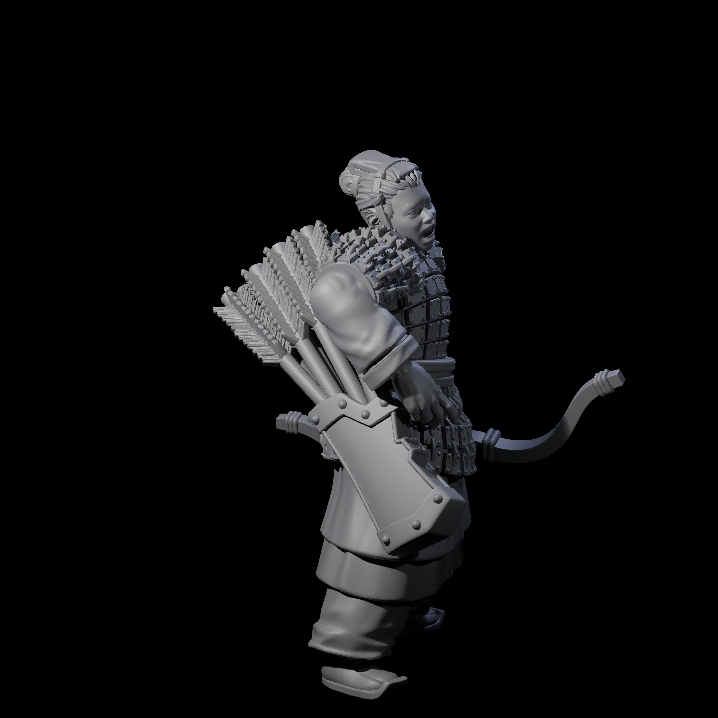 Chinese Dead Eye Terracotta Archer B Miniature for Dungeons and Dragons, Pathfinder or other TTRPGs