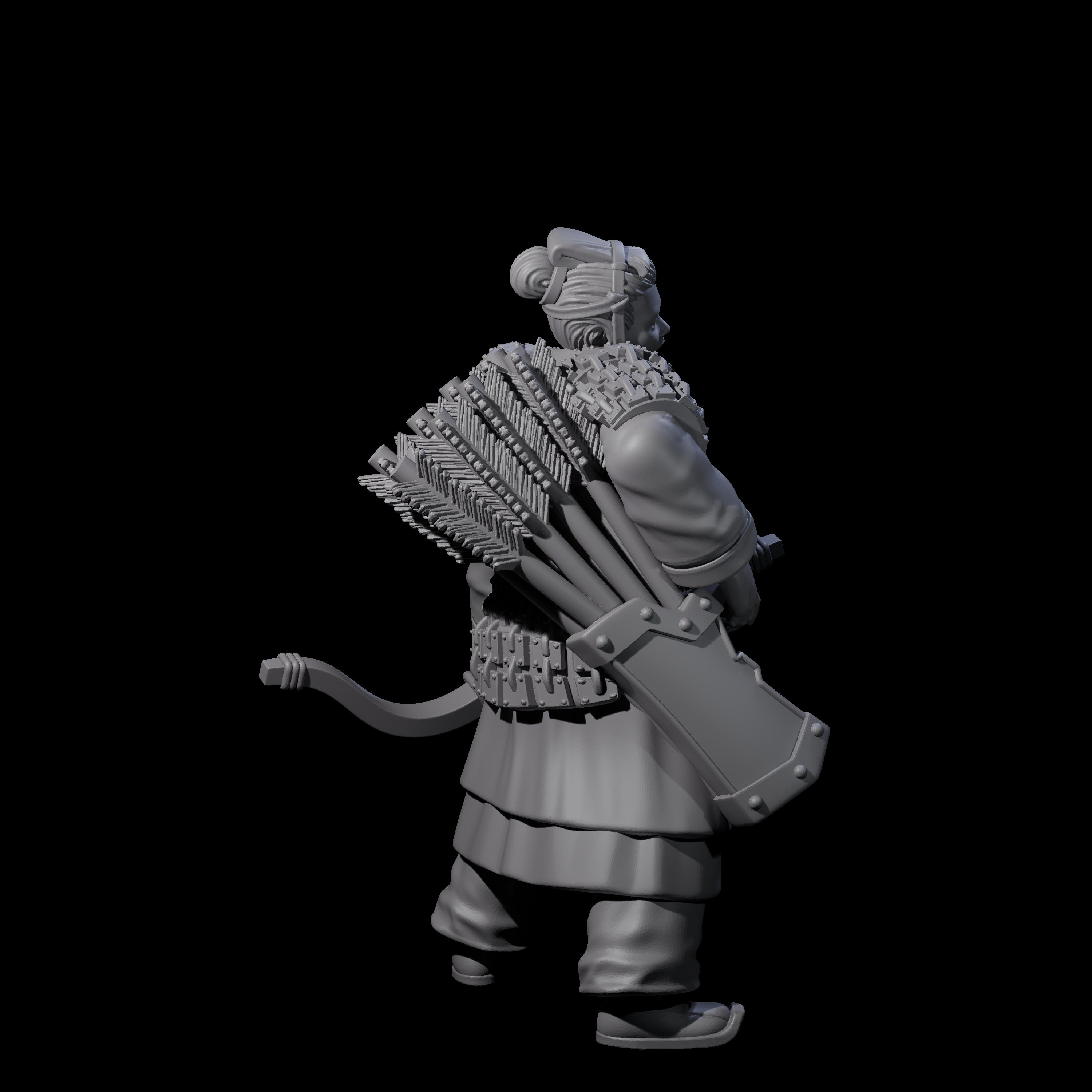 Chinese Dead Eye Terracotta Archer B Miniature for Dungeons and Dragons, Pathfinder or other TTRPGs