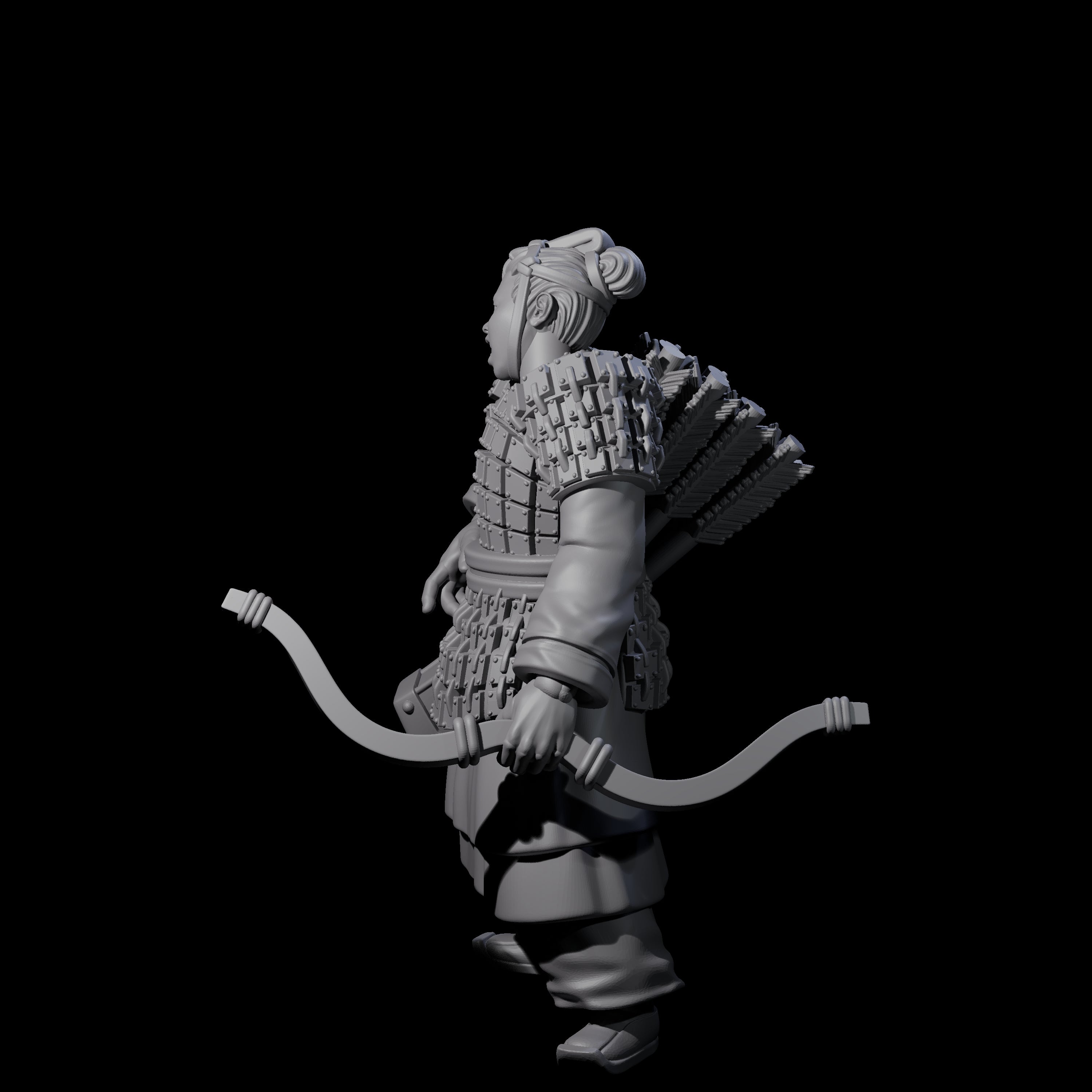 Chinese Dead Eye Terracotta Archer B Miniature for Dungeons and Dragons, Pathfinder or other TTRPGs