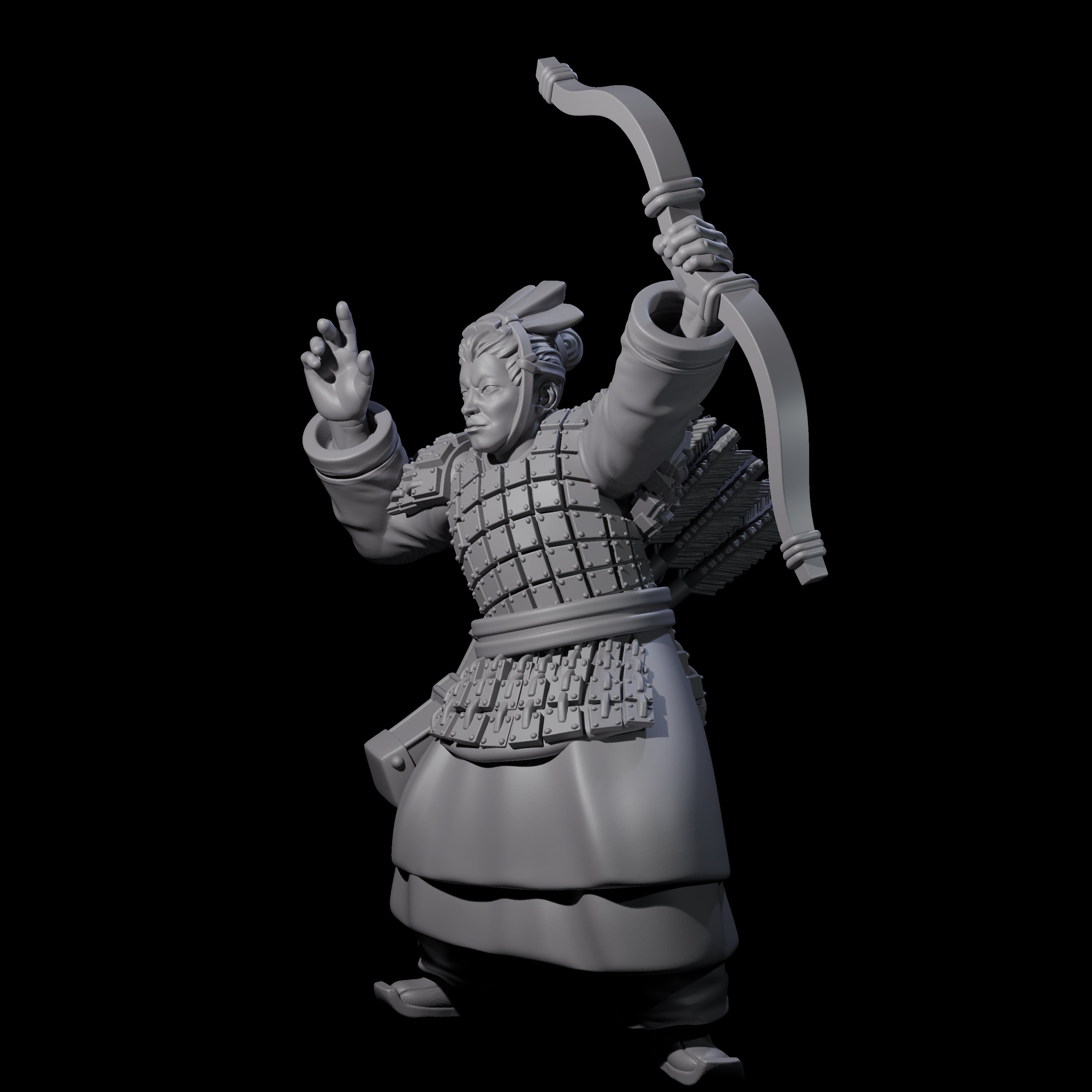Chinese Dead Eye Terracotta Archer C Miniature for Dungeons and Dragons, Pathfinder or other TTRPGs