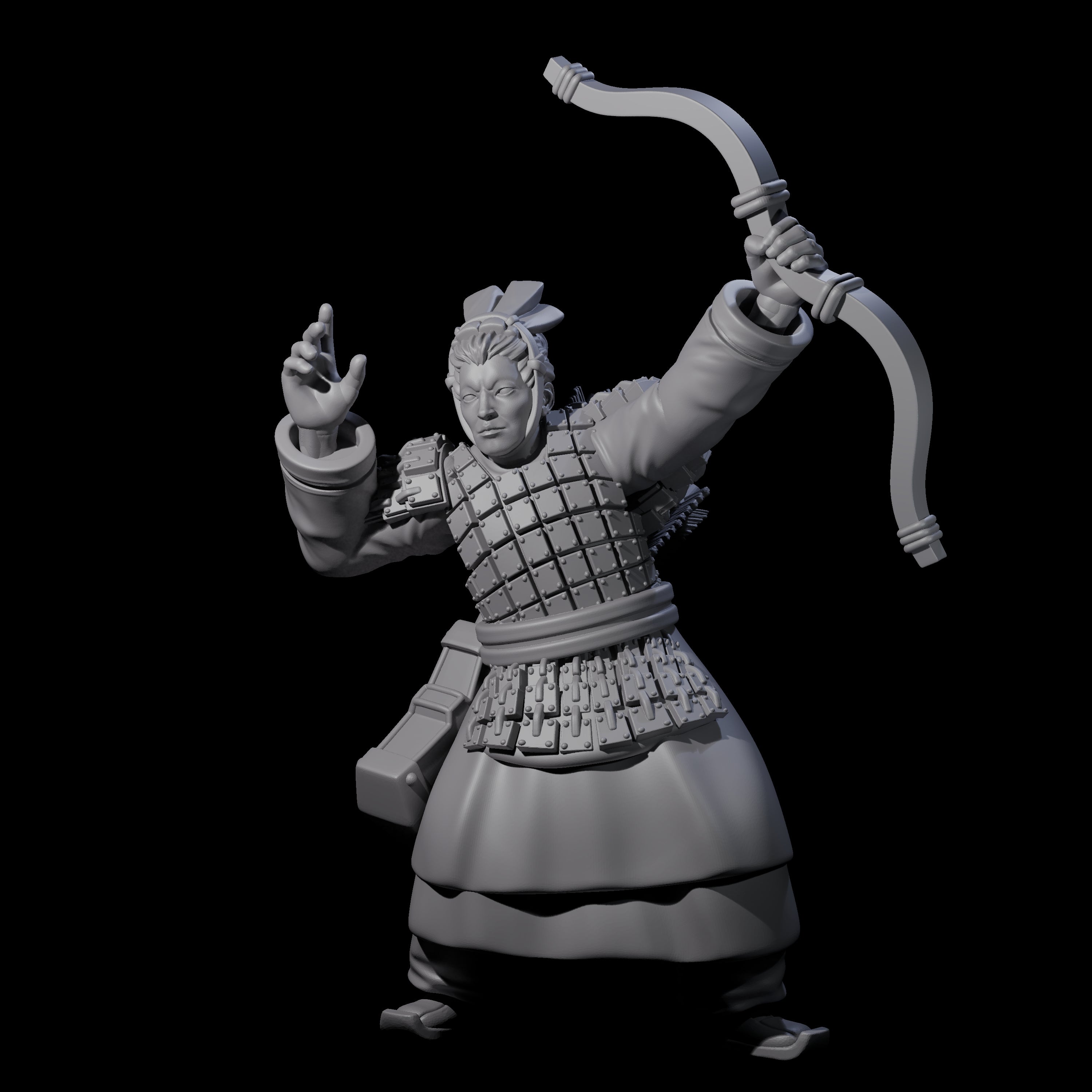 Chinese Dead Eye Terracotta Archer C Miniature for Dungeons and Dragons, Pathfinder or other TTRPGs