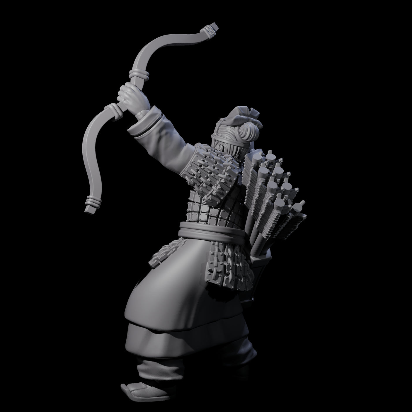 Chinese Dead Eye Terracotta Archer C Miniature for Dungeons and Dragons, Pathfinder or other TTRPGs