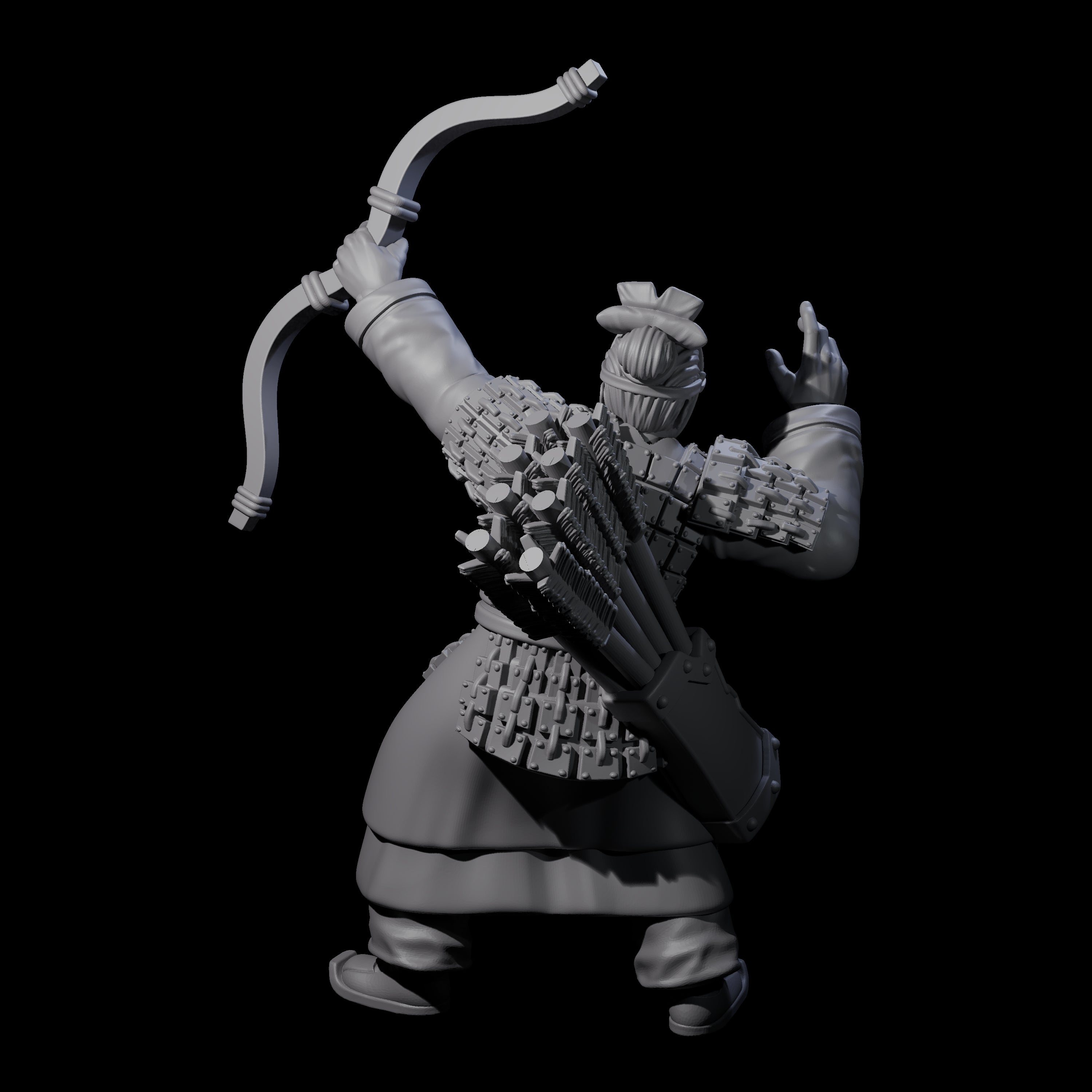 Chinese Dead Eye Terracotta Archer C Miniature for Dungeons and Dragons, Pathfinder or other TTRPGs