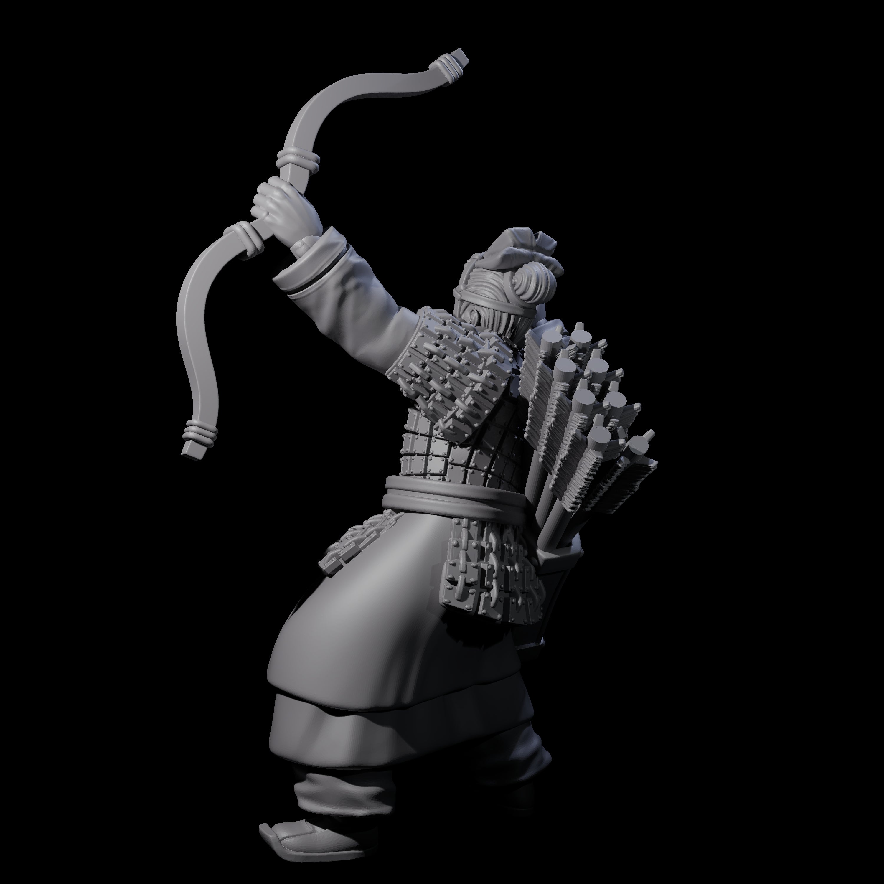 Chinese Dead Eye Terracotta Archer C Miniature for Dungeons and Dragons, Pathfinder or other TTRPGs