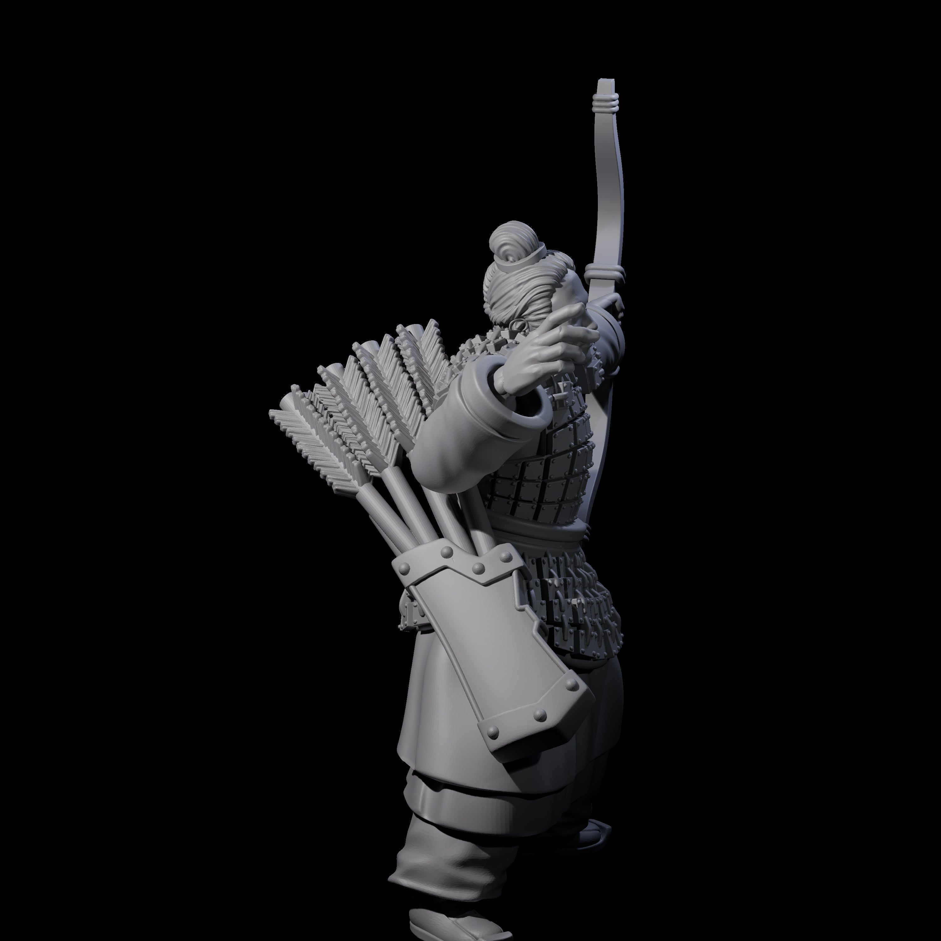 Chinese Dead Eye Terracotta Archer D Miniature for Dungeons and Dragons, Pathfinder or other TTRPGs