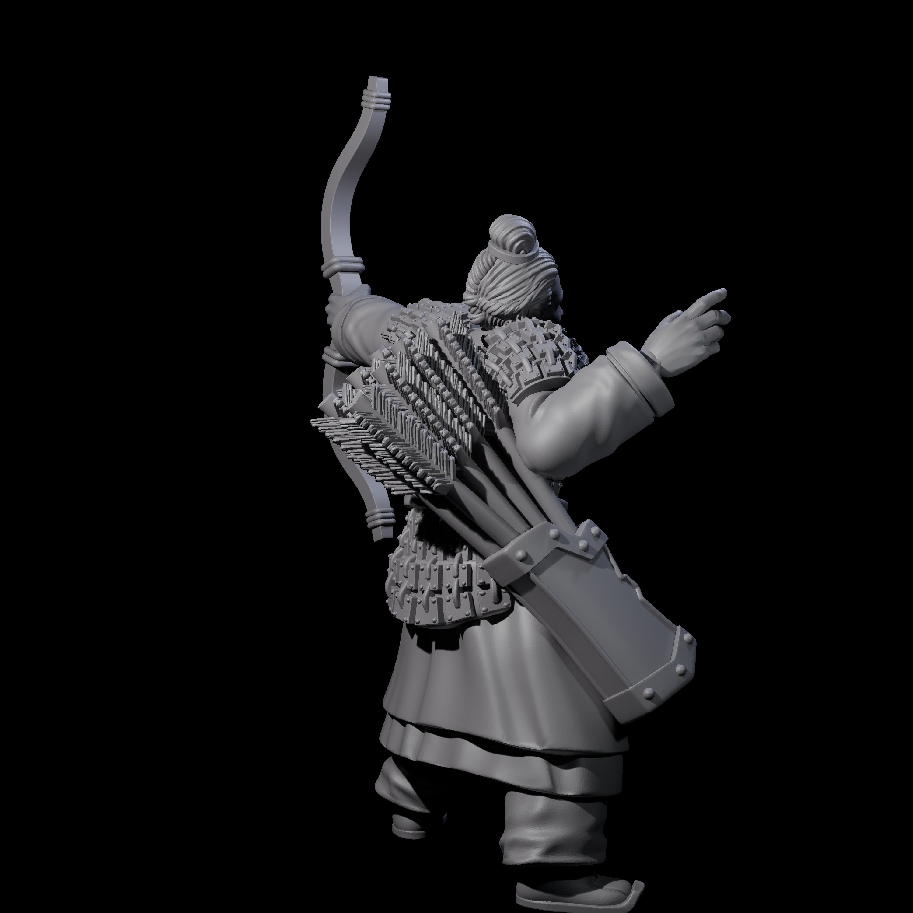 Chinese Dead Eye Terracotta Archer D Miniature for Dungeons and Dragons, Pathfinder or other TTRPGs