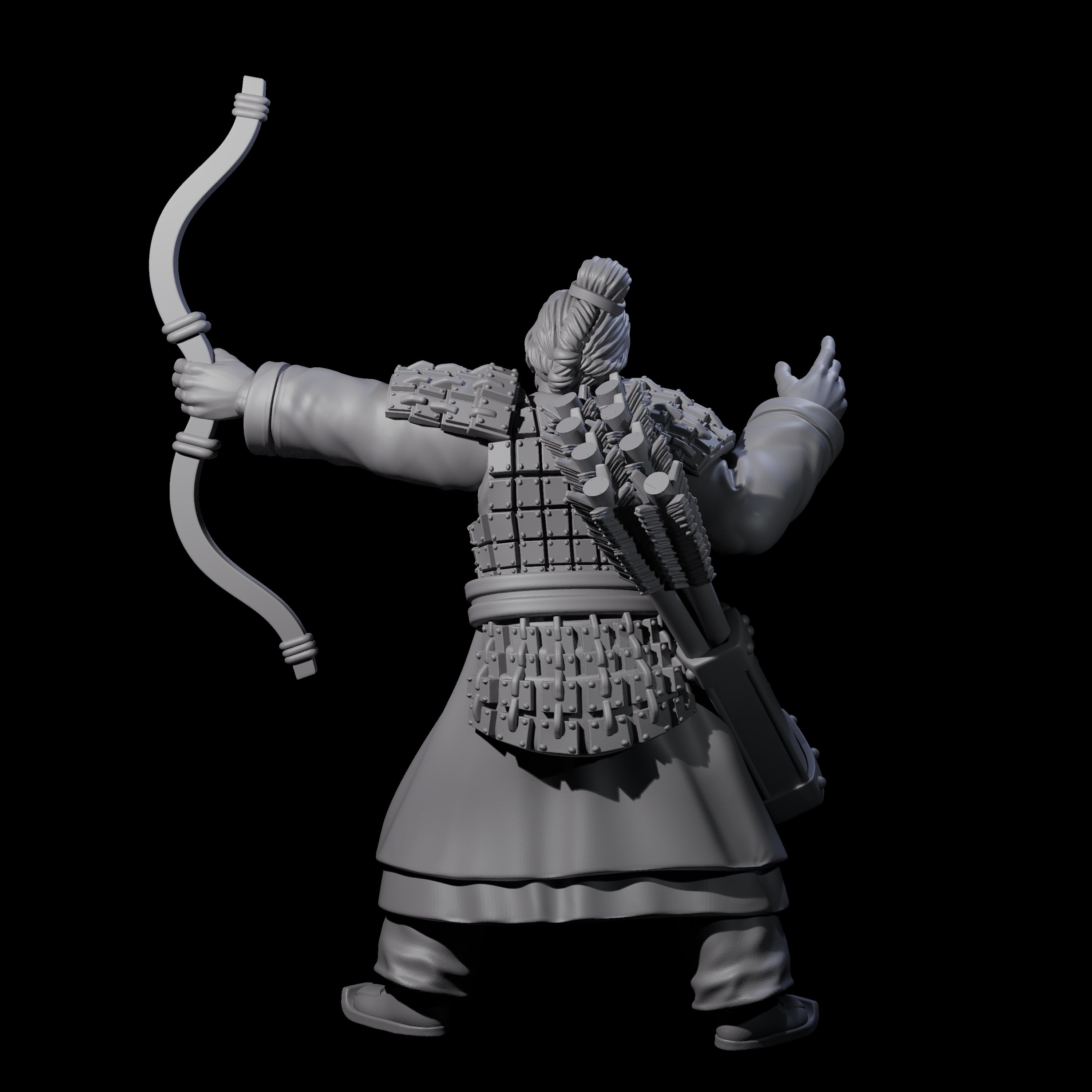 Chinese Dead Eye Terracotta Archer D Miniature for Dungeons and Dragons, Pathfinder or other TTRPGs