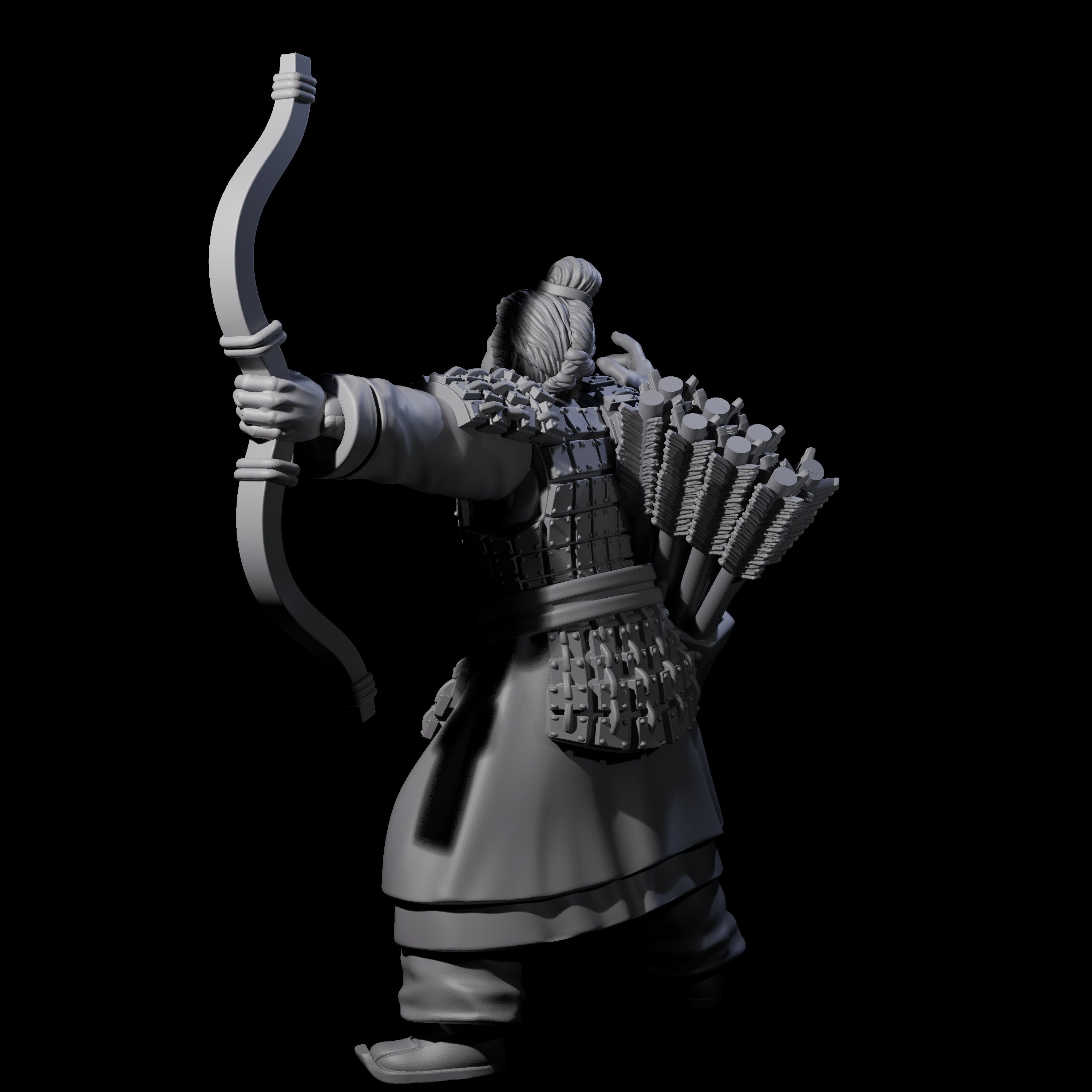 Chinese Dead Eye Terracotta Archer D Miniature for Dungeons and Dragons, Pathfinder or other TTRPGs