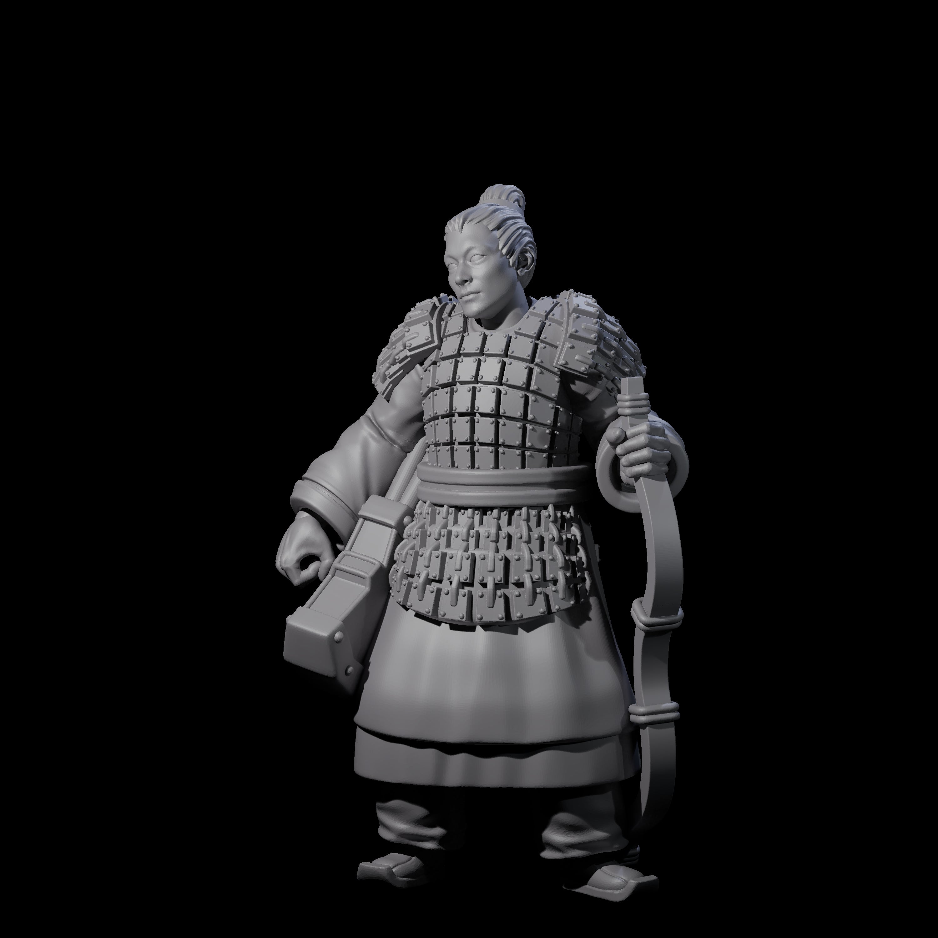 Chinese Dead Eye Terracotta Archer E Miniature for Dungeons and Dragons, Pathfinder or other TTRPGs