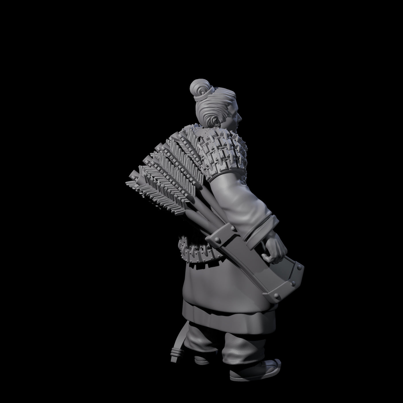 Chinese Dead Eye Terracotta Archer E Miniature for Dungeons and Dragons, Pathfinder or other TTRPGs