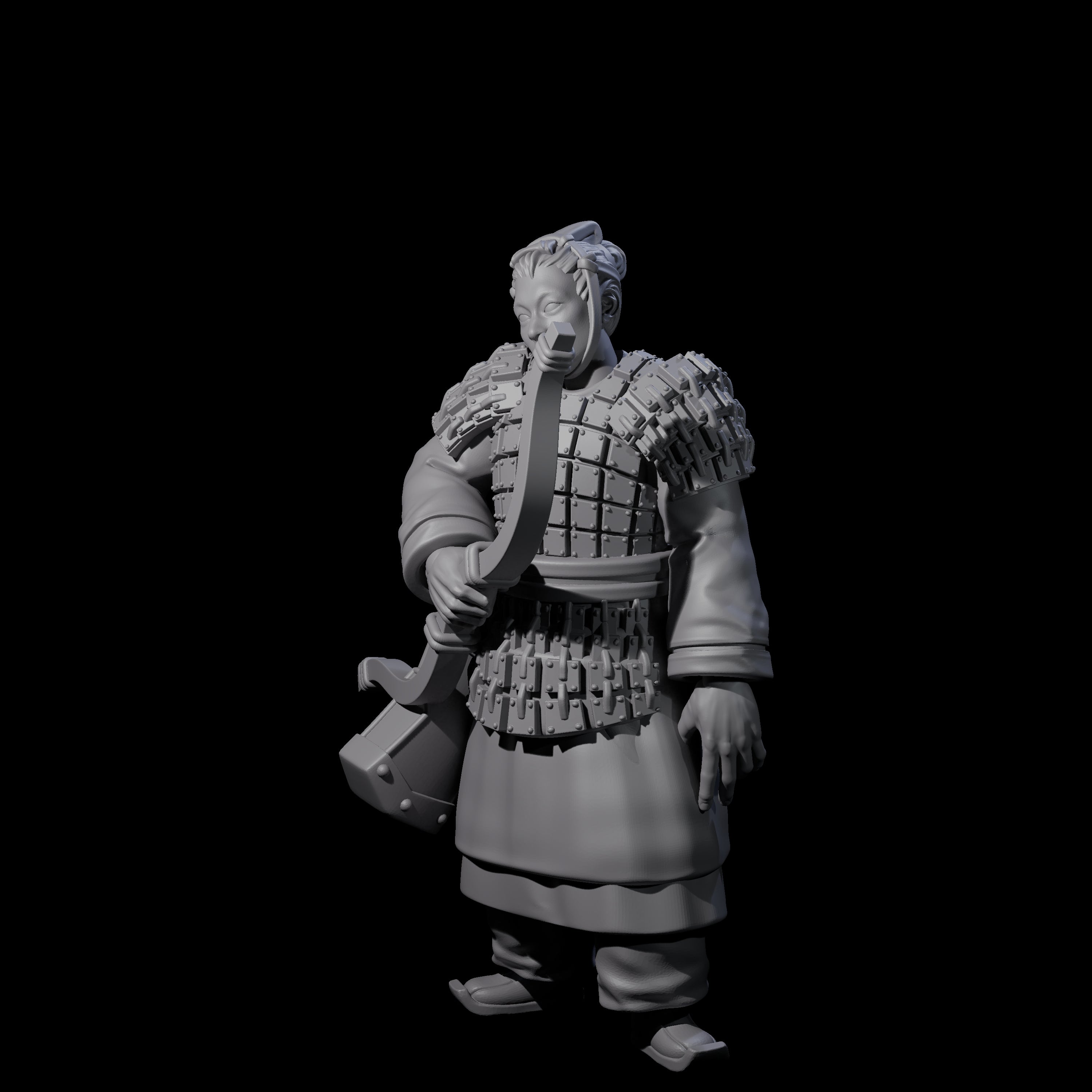 Chinese Dead Eye Terracotta Archer F Miniature for Dungeons and Dragons, Pathfinder or other TTRPGs