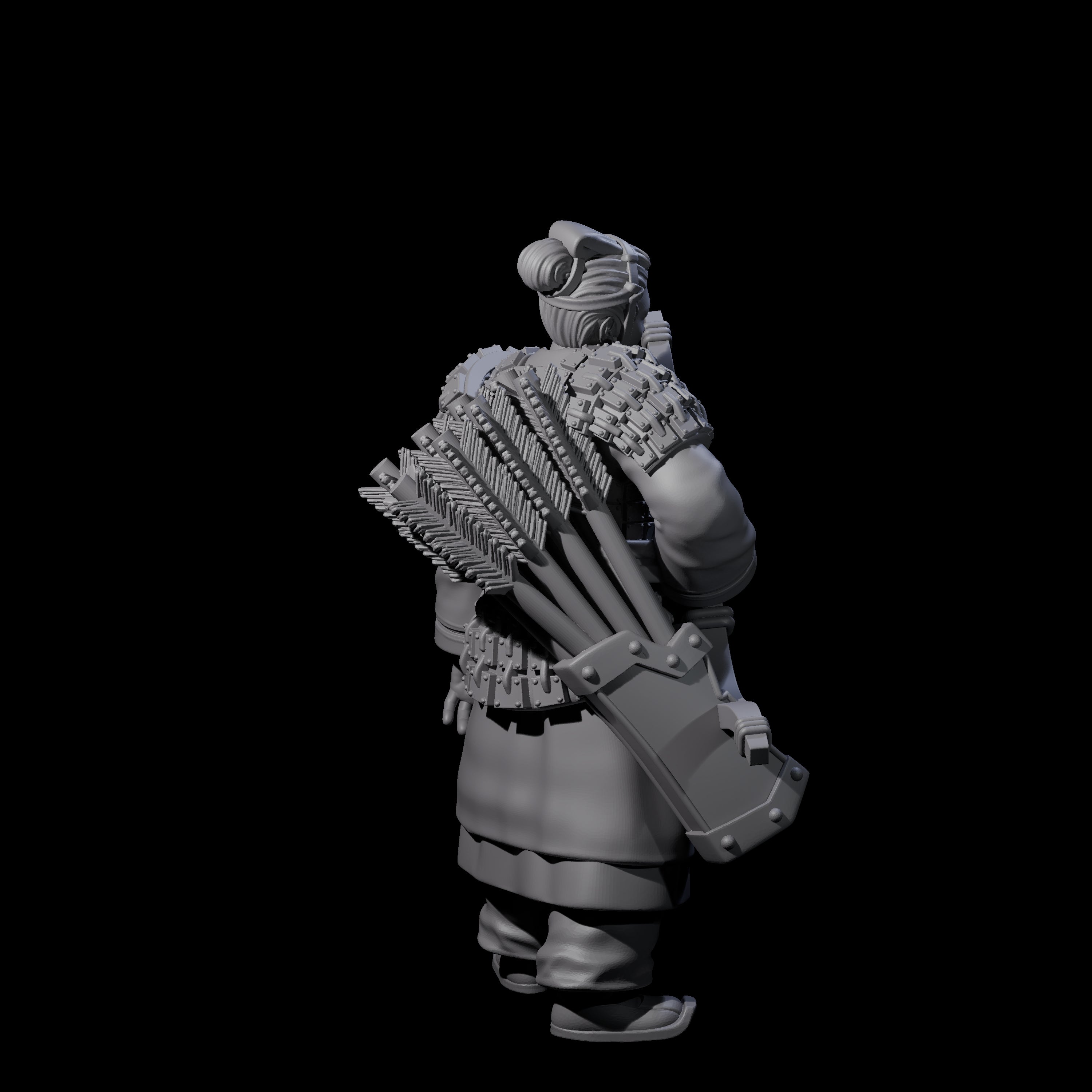 Chinese Dead Eye Terracotta Archer F Miniature for Dungeons and Dragons, Pathfinder or other TTRPGs