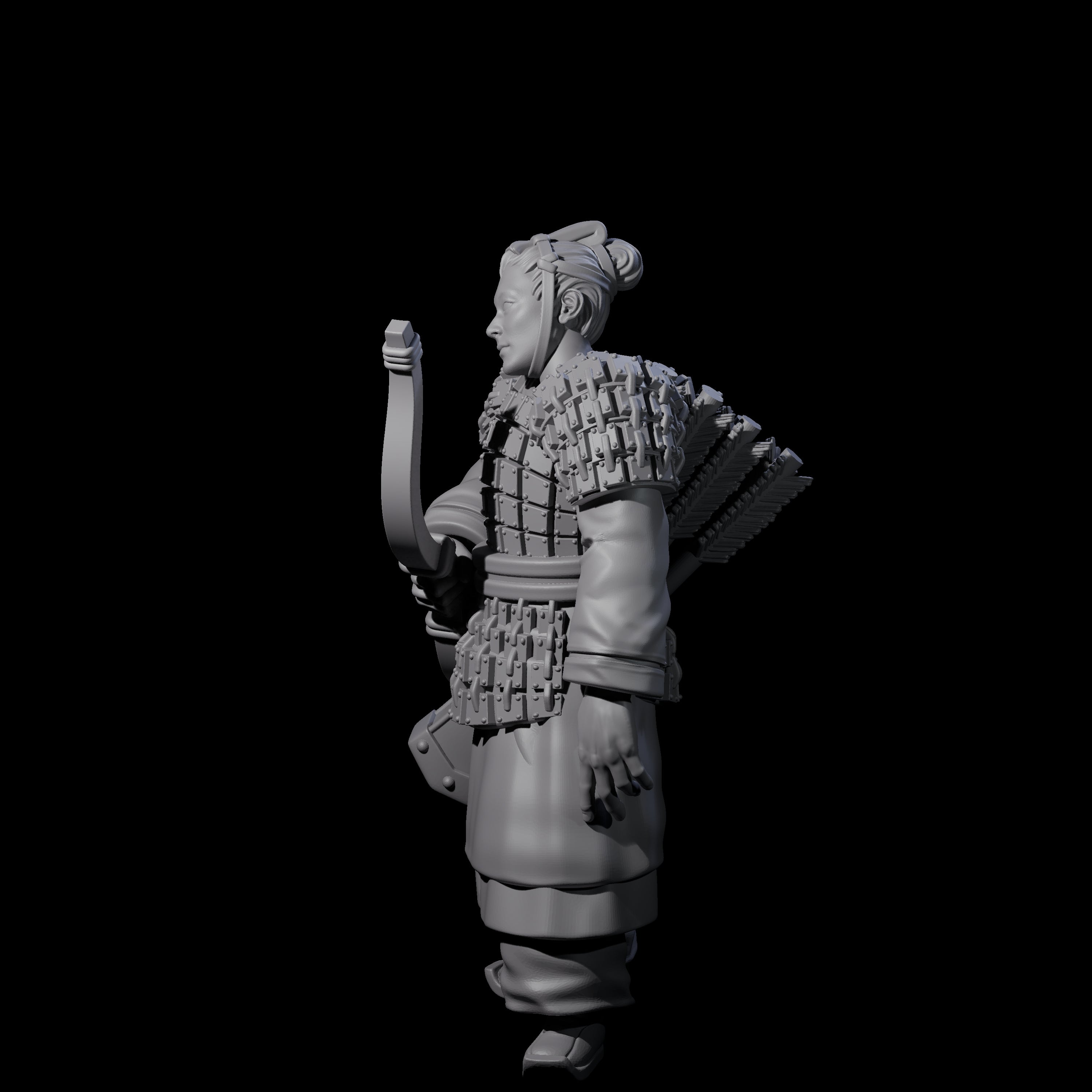 Chinese Dead Eye Terracotta Archer F Miniature for Dungeons and Dragons, Pathfinder or other TTRPGs