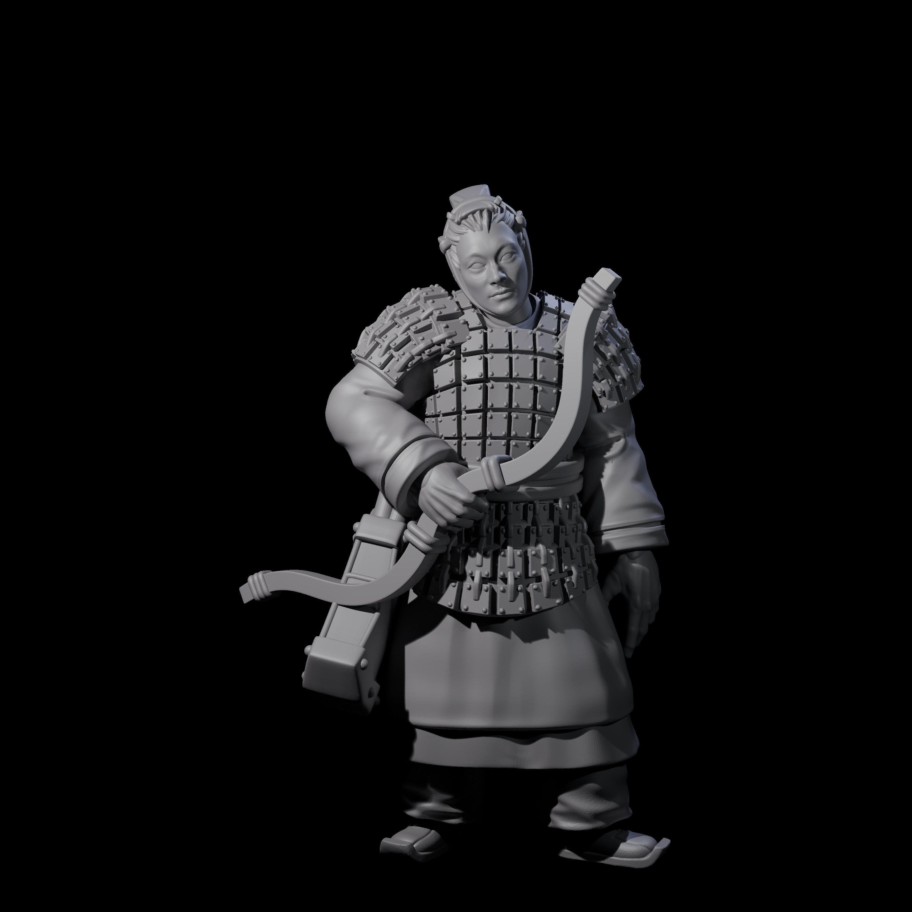 Chinese Dead Eye Terracotta Archer F Miniature for Dungeons and Dragons, Pathfinder or other TTRPGs