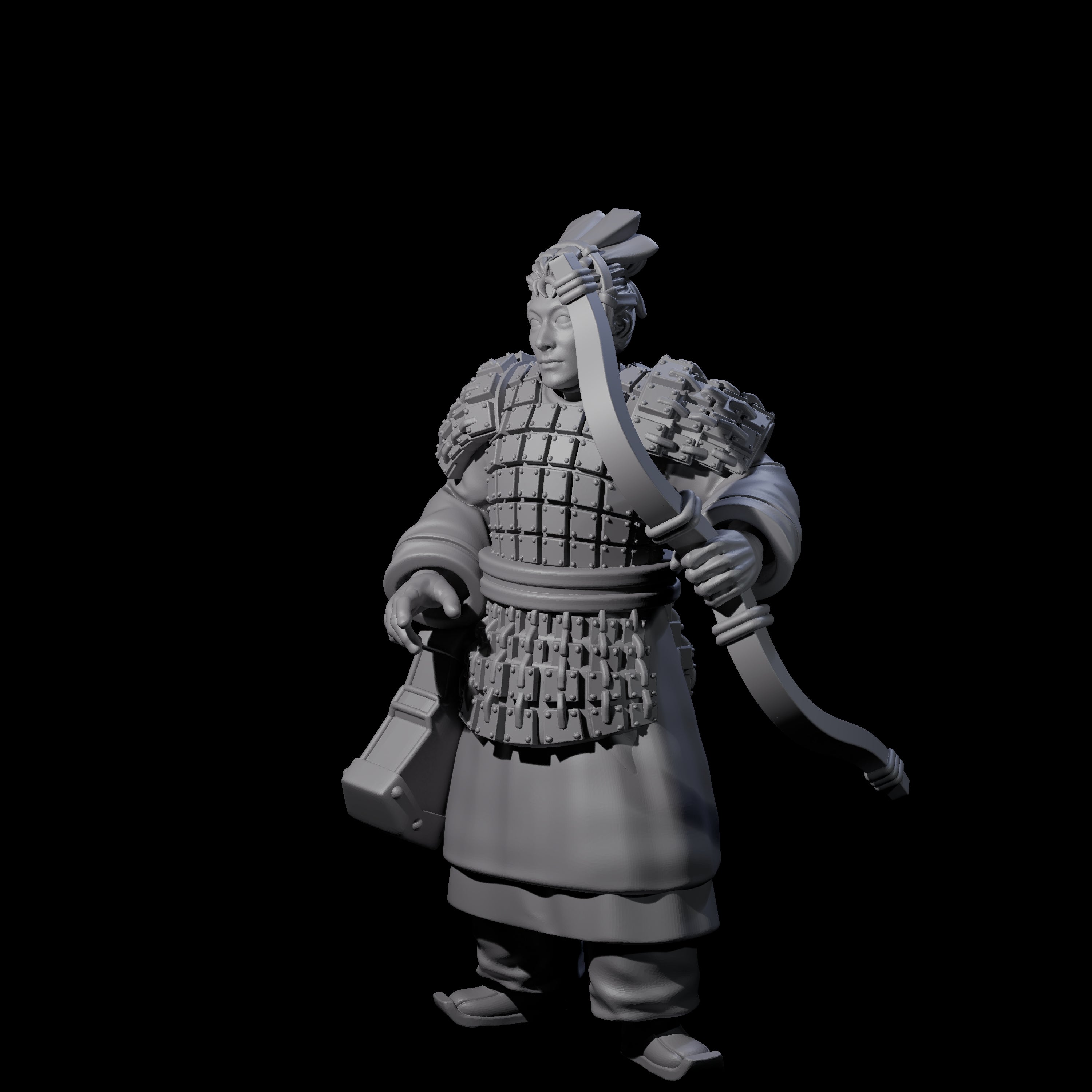 Chinese Dead Eye Terracotta Archer G Miniature for Dungeons and Dragons, Pathfinder or other TTRPGs