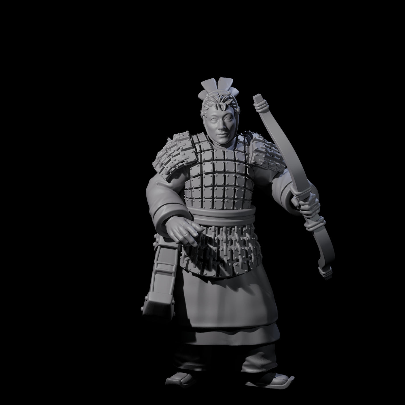 Chinese Dead Eye Terracotta Archer G Miniature for Dungeons and Dragons, Pathfinder or other TTRPGs