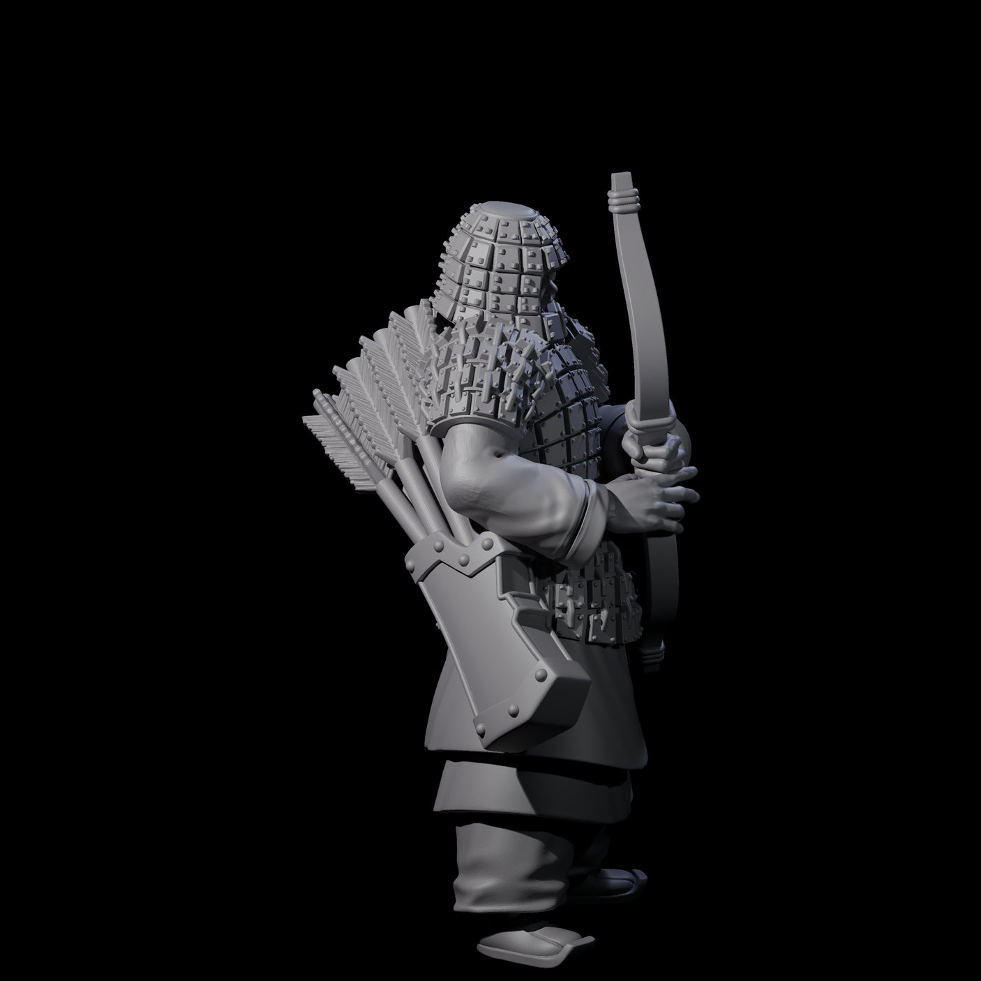 Chinese Dead Eye Terracotta Archer H Miniature for Dungeons and Dragons, Pathfinder or other TTRPGs